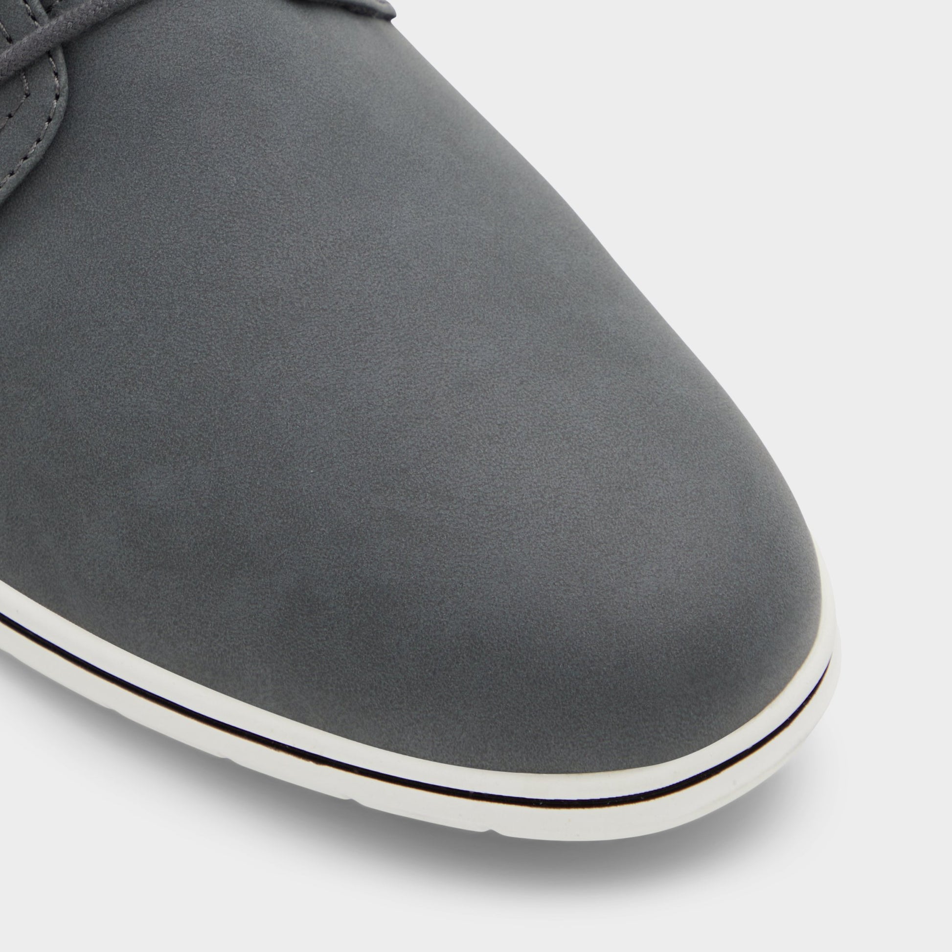 Close-up of the Dark Grey Drymos Oxford shoe