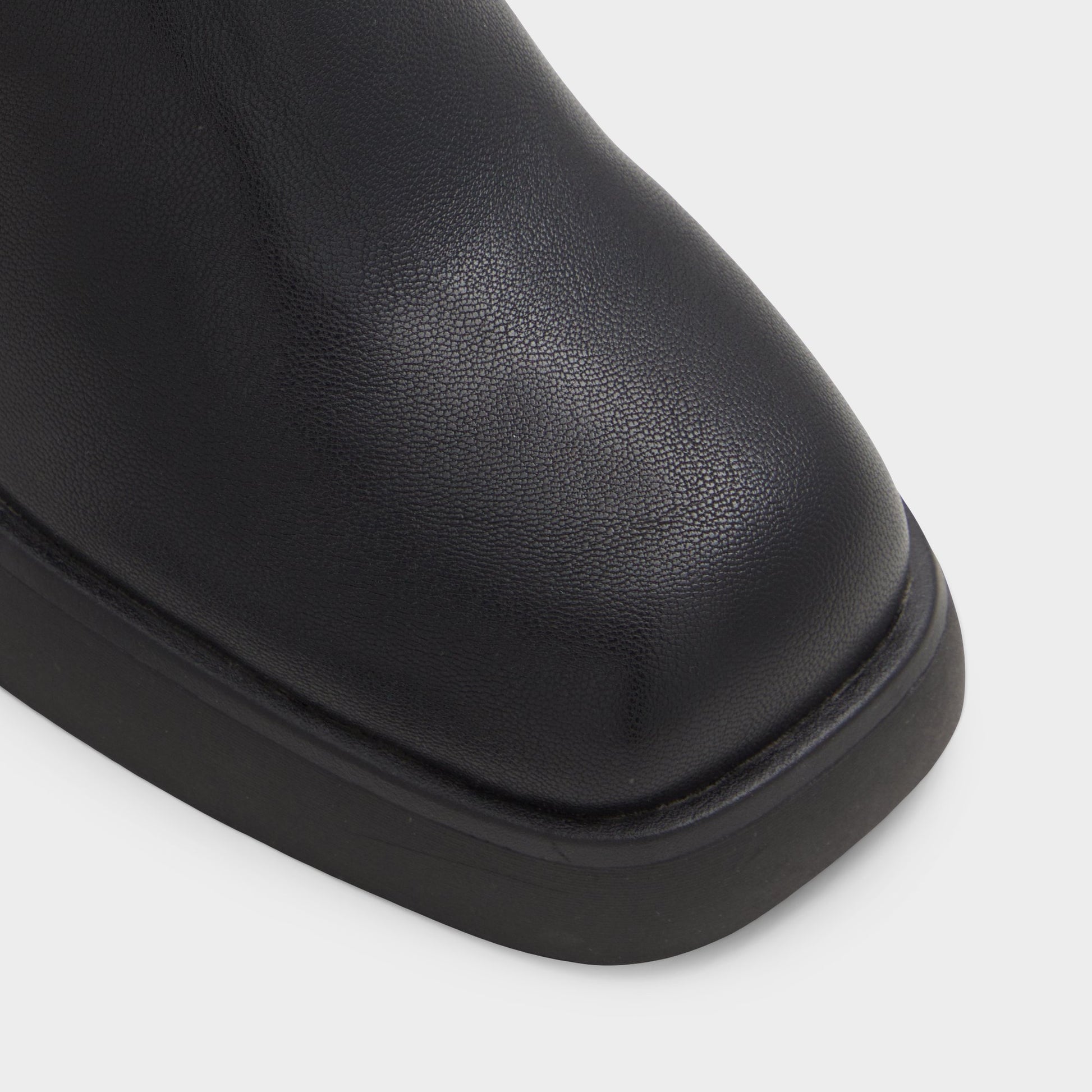 Close-up of the Black Auster Knee-high boot