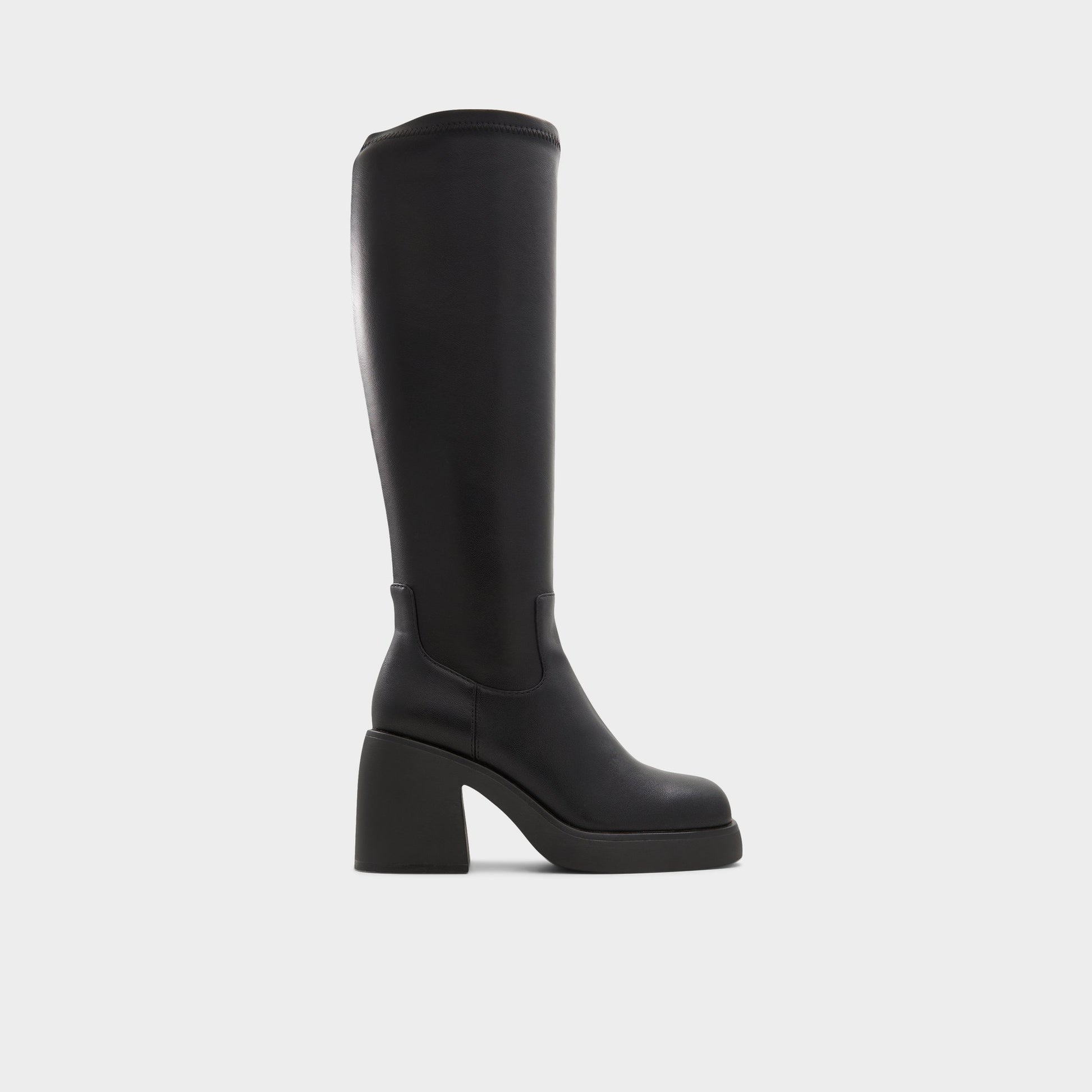 Main View of Black Auster Knee-high boot for Womens