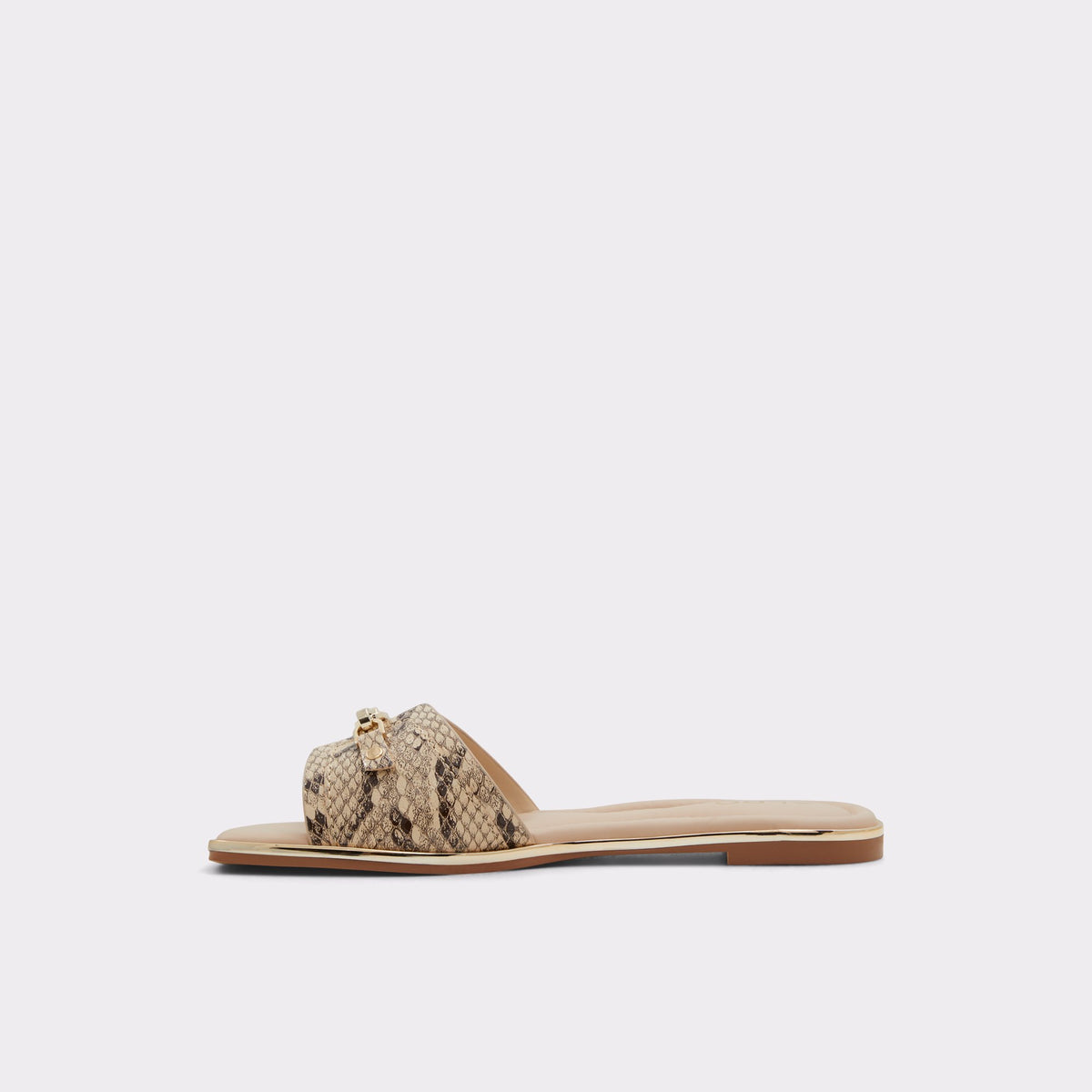 Side view of Natural Jeannie Slide sandal
