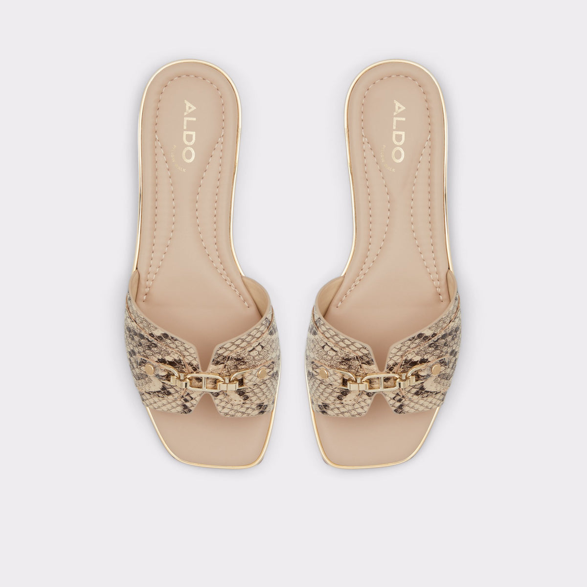 Top-down view of the Natural Jeannie Slide sandal
