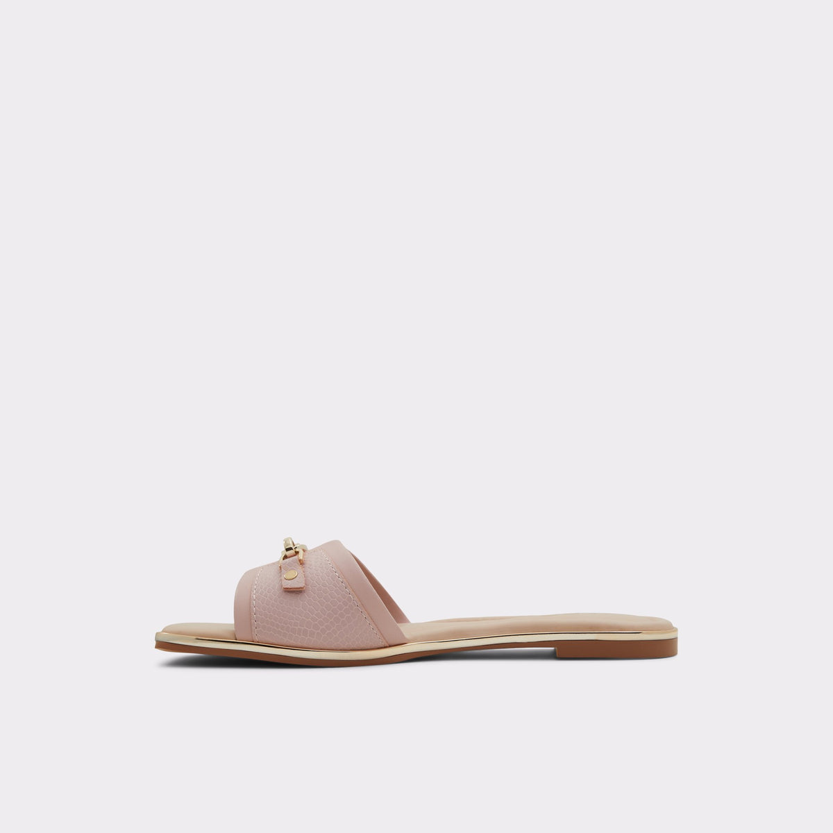 Side view of Light Pink Jeannie Slide sandal
