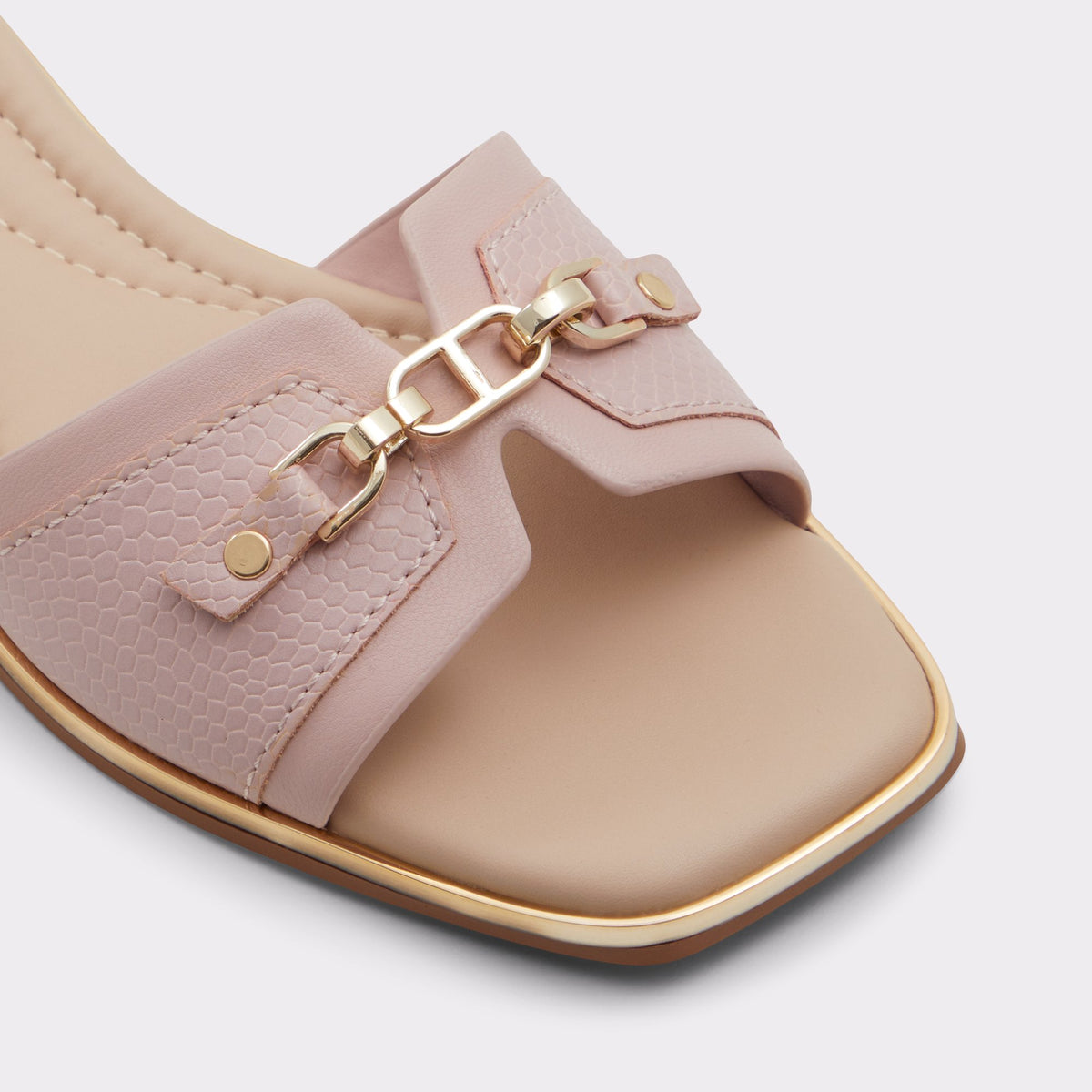 Close-up of the Light Pink Jeannie Slide sandal