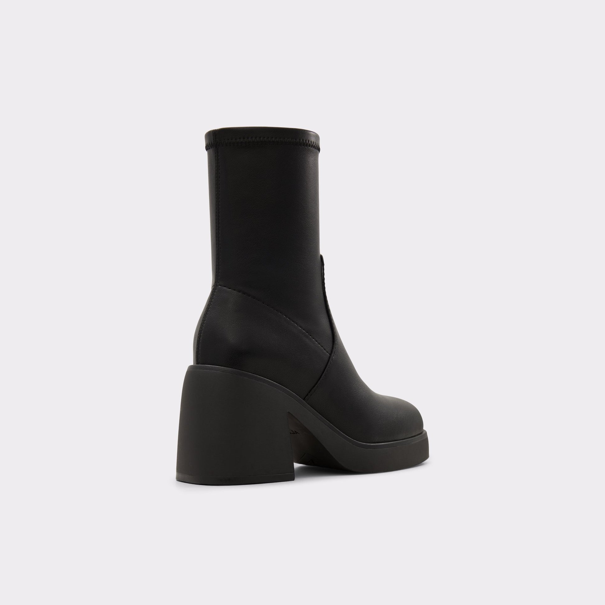 Three-quarter angle of Black Persona Ankle boot's back side