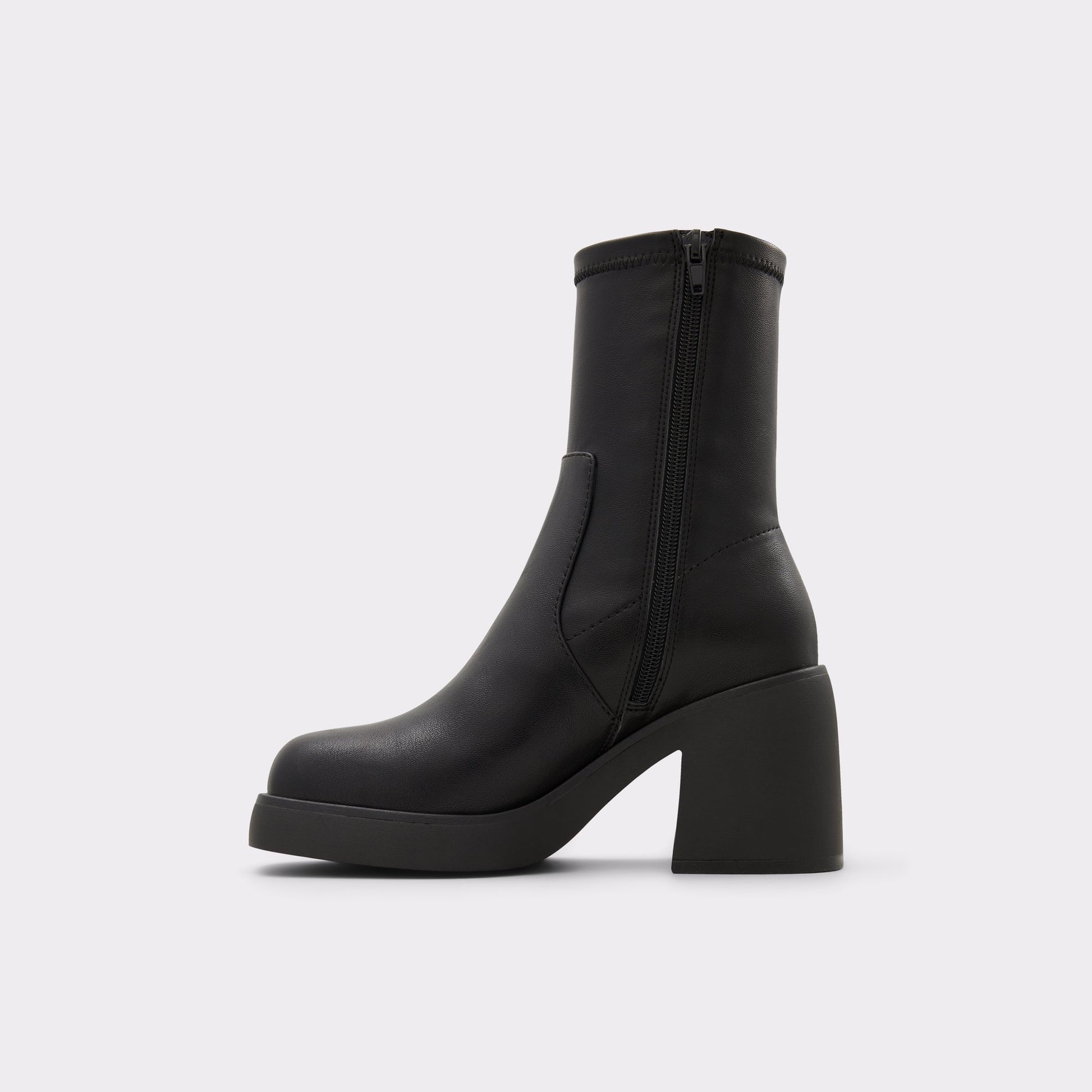 Side view of Black Persona Ankle boot