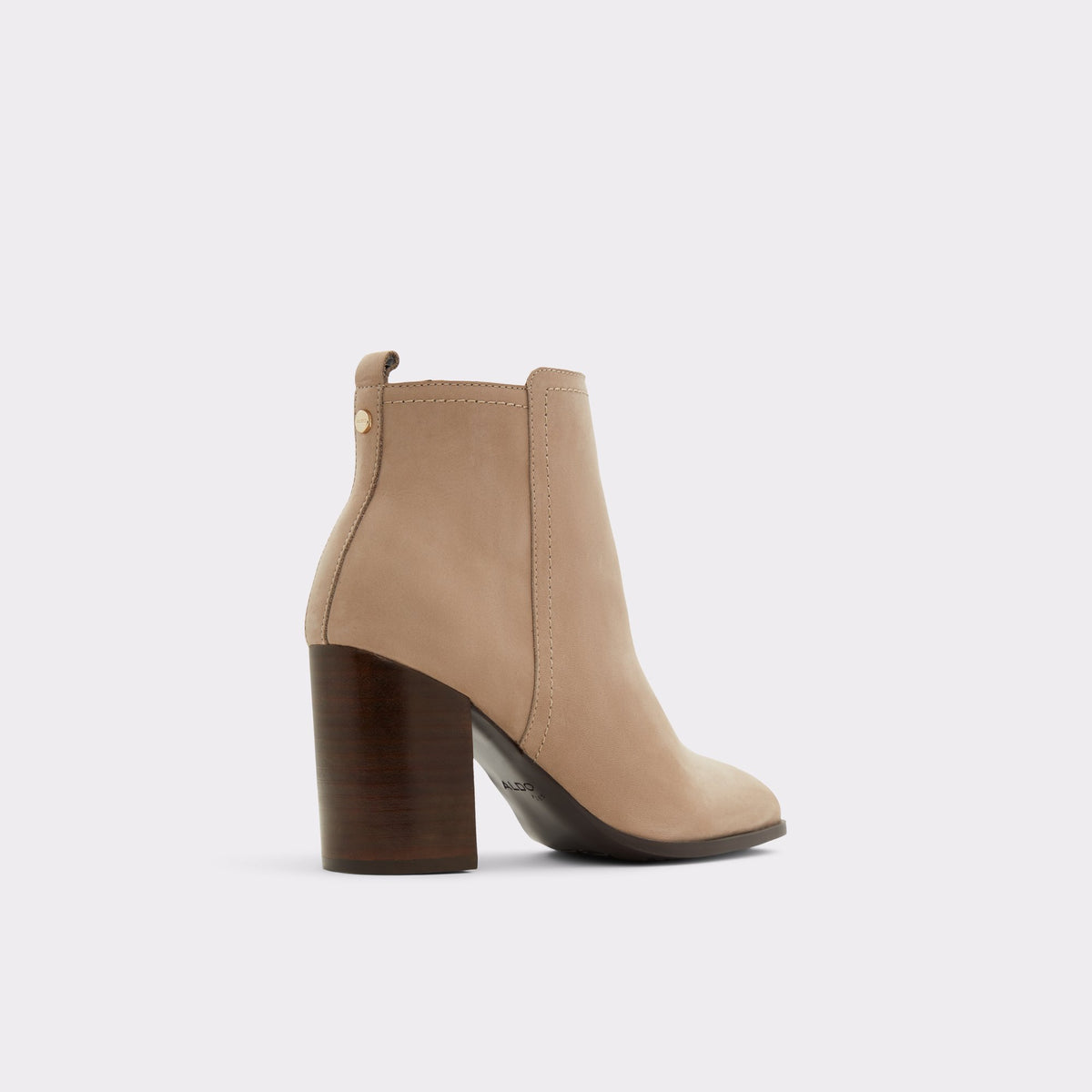 Three-quarter angle of Other Dark Beige Reva Ankle boot's back side