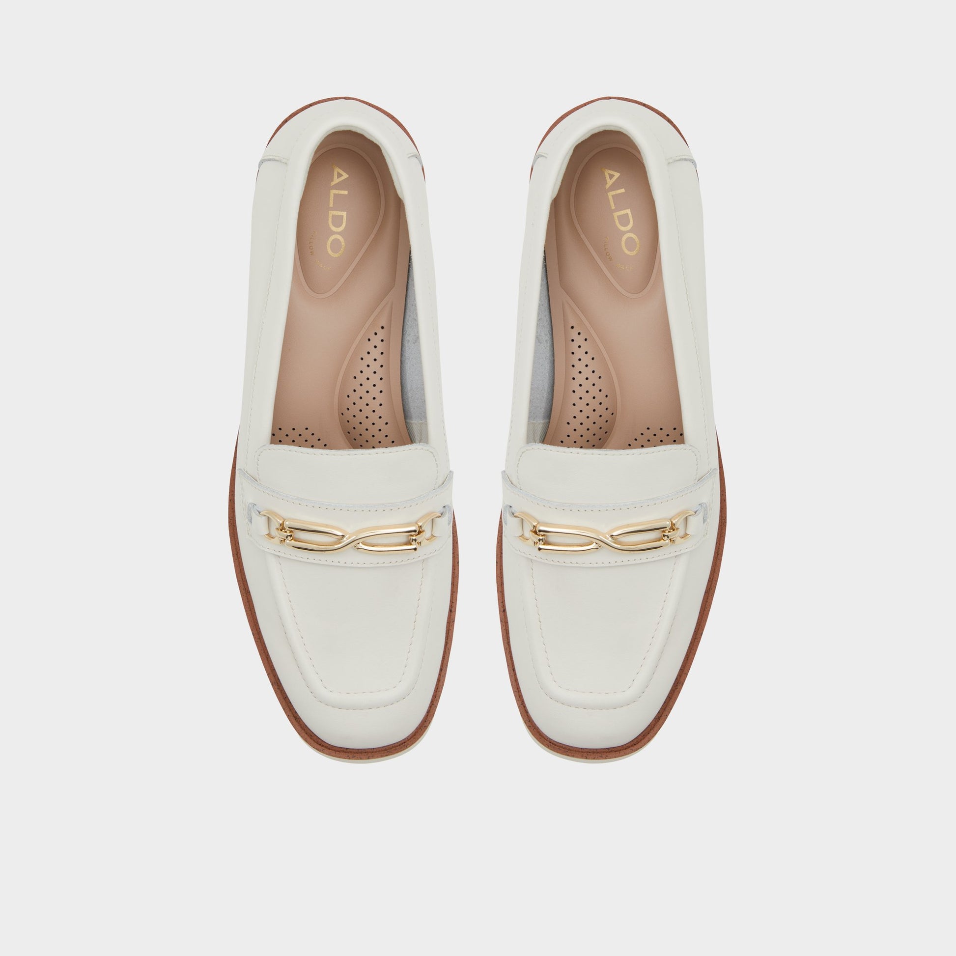 Top-down view of the Open White Ibraflex Loafer