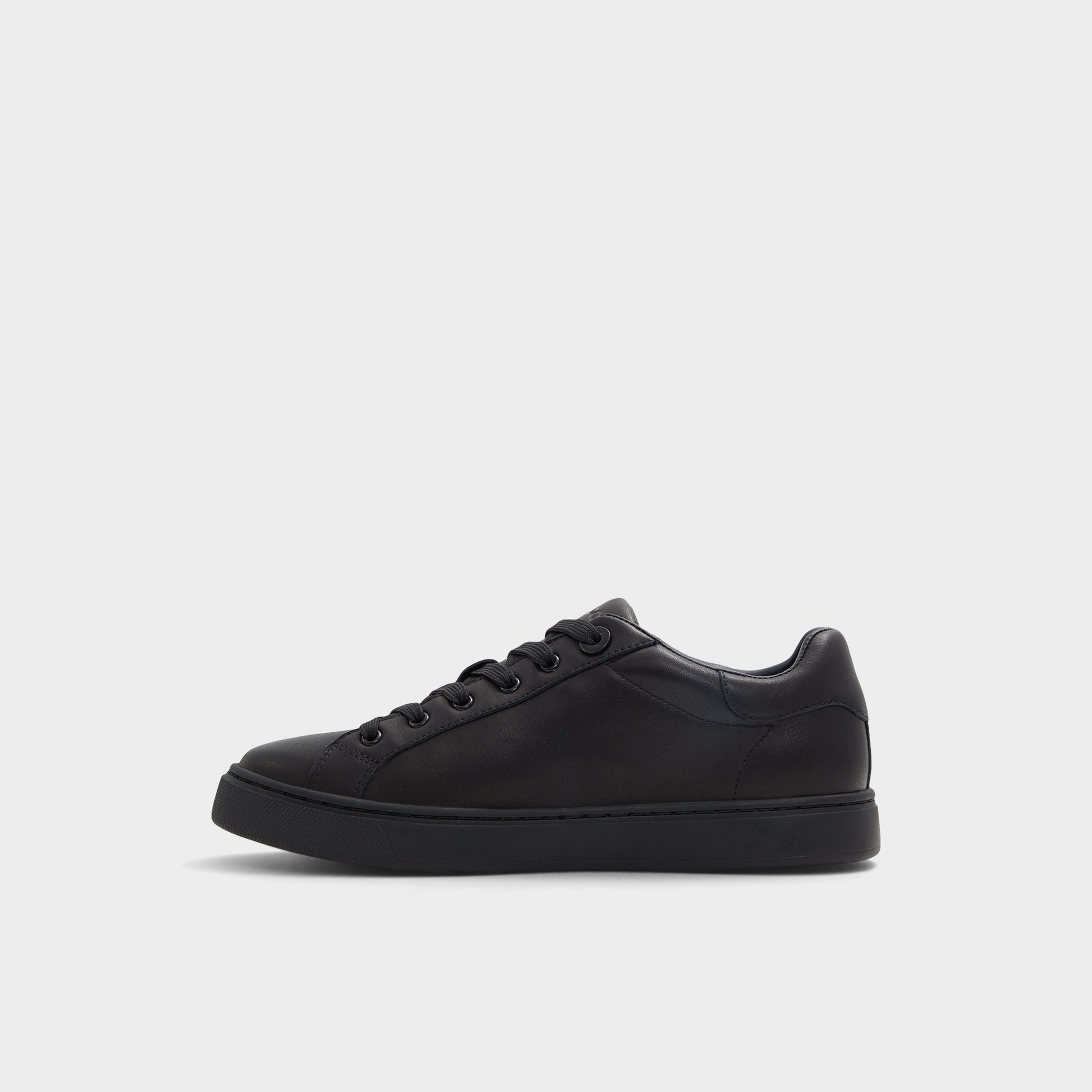 Vue latérale de Noir/Noir Woolly Sneaker bas