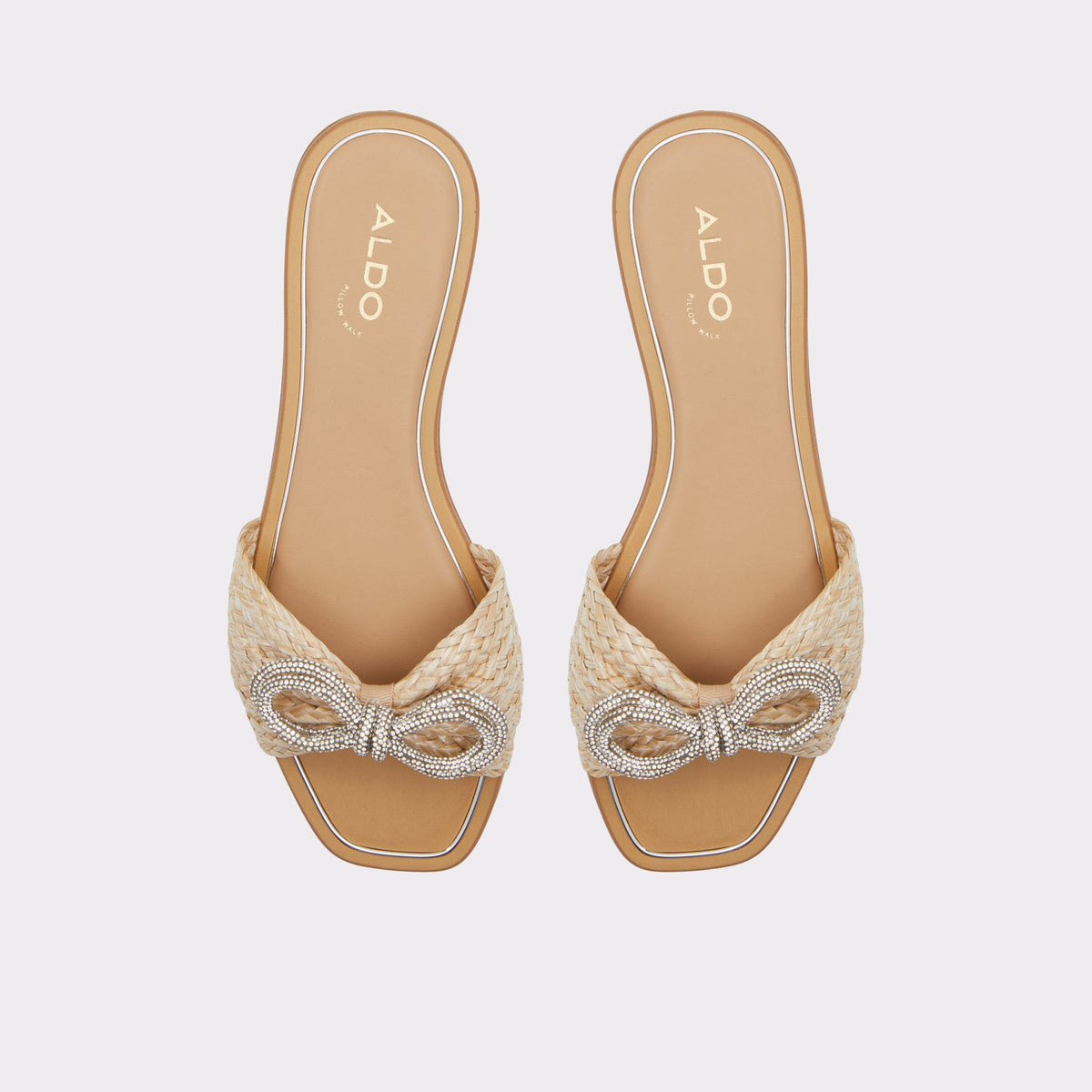 Top-down view of the Bone Acirarwen Slide sandal