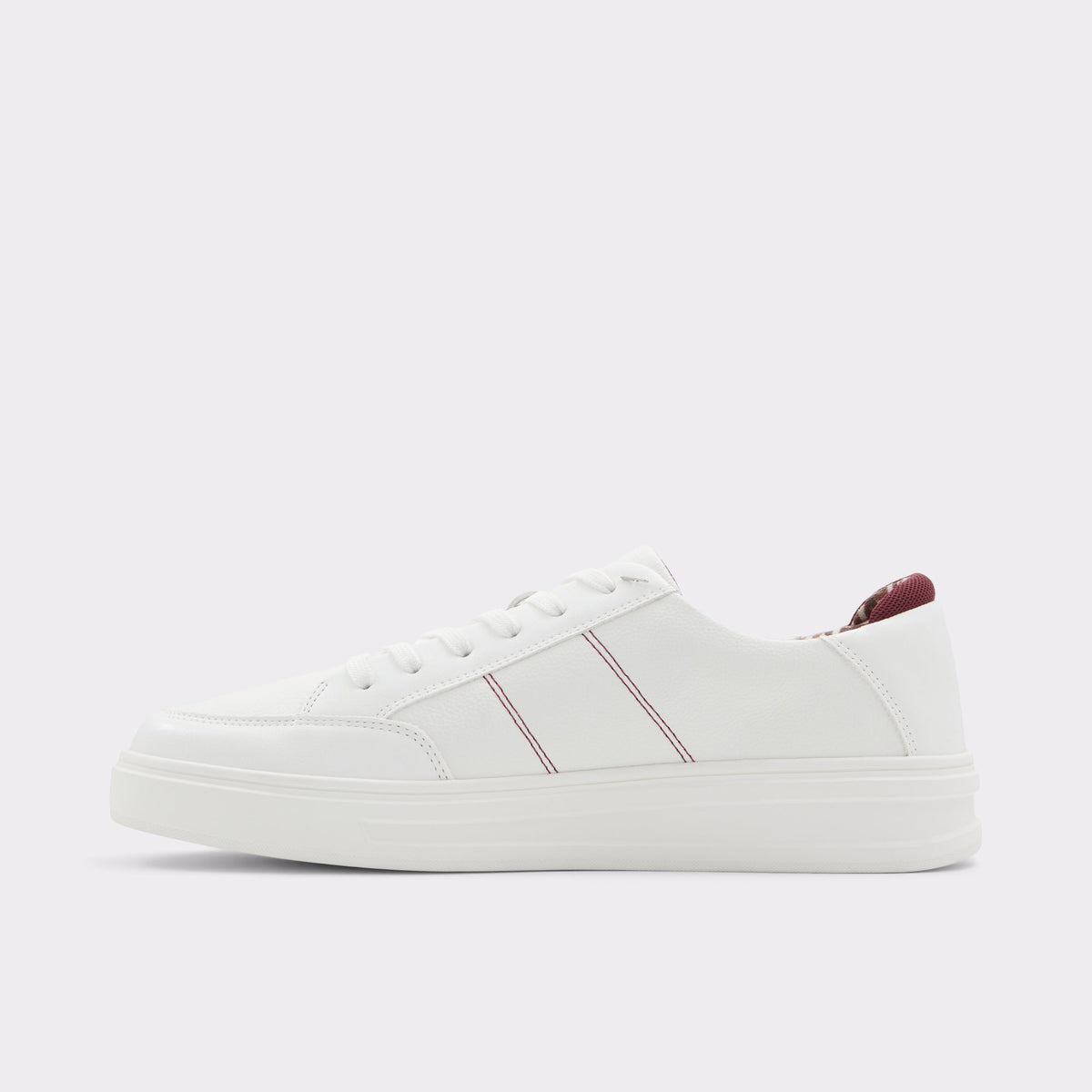 Side view of White Midcourt Low top sneaker