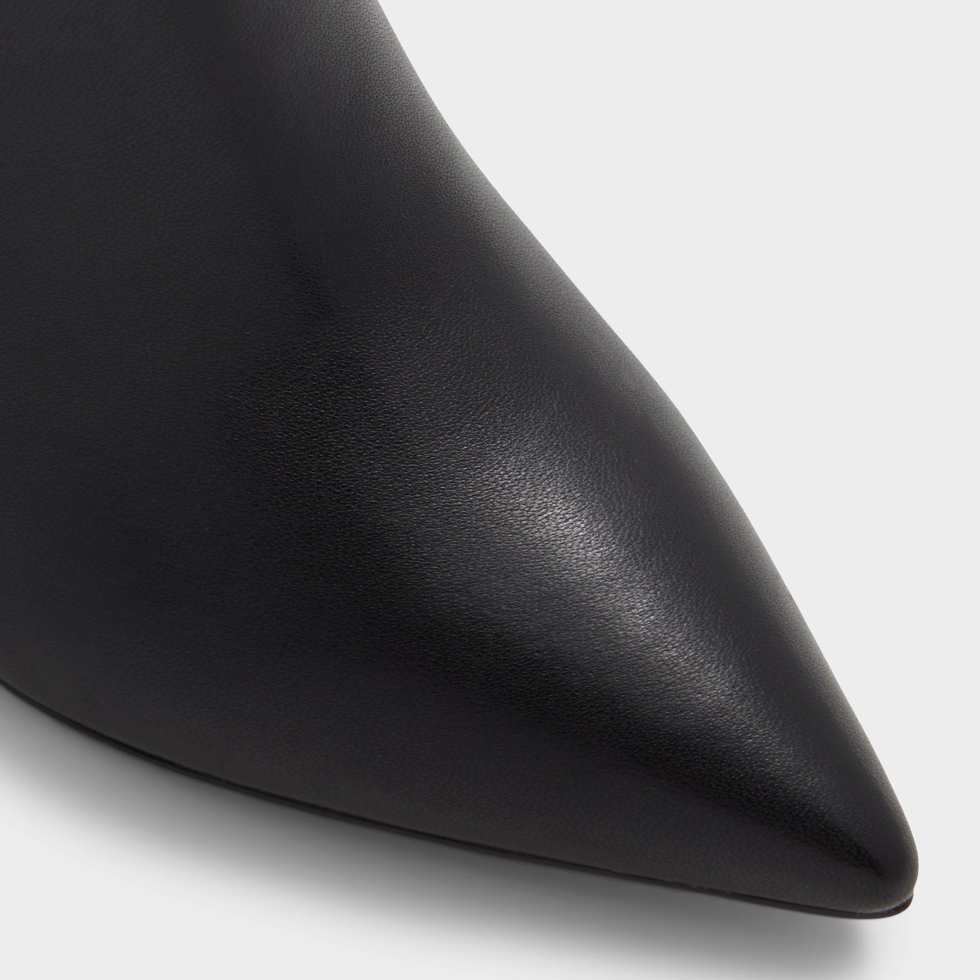 Close-up of the Black Laroche Knee-high boot