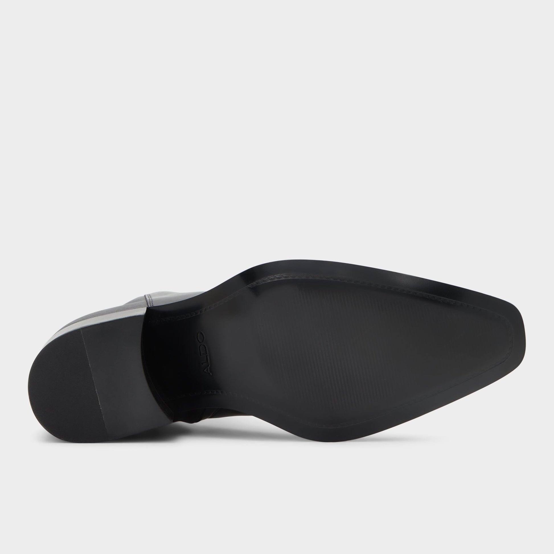 View of Open Black Zappa Ankle boot's sole