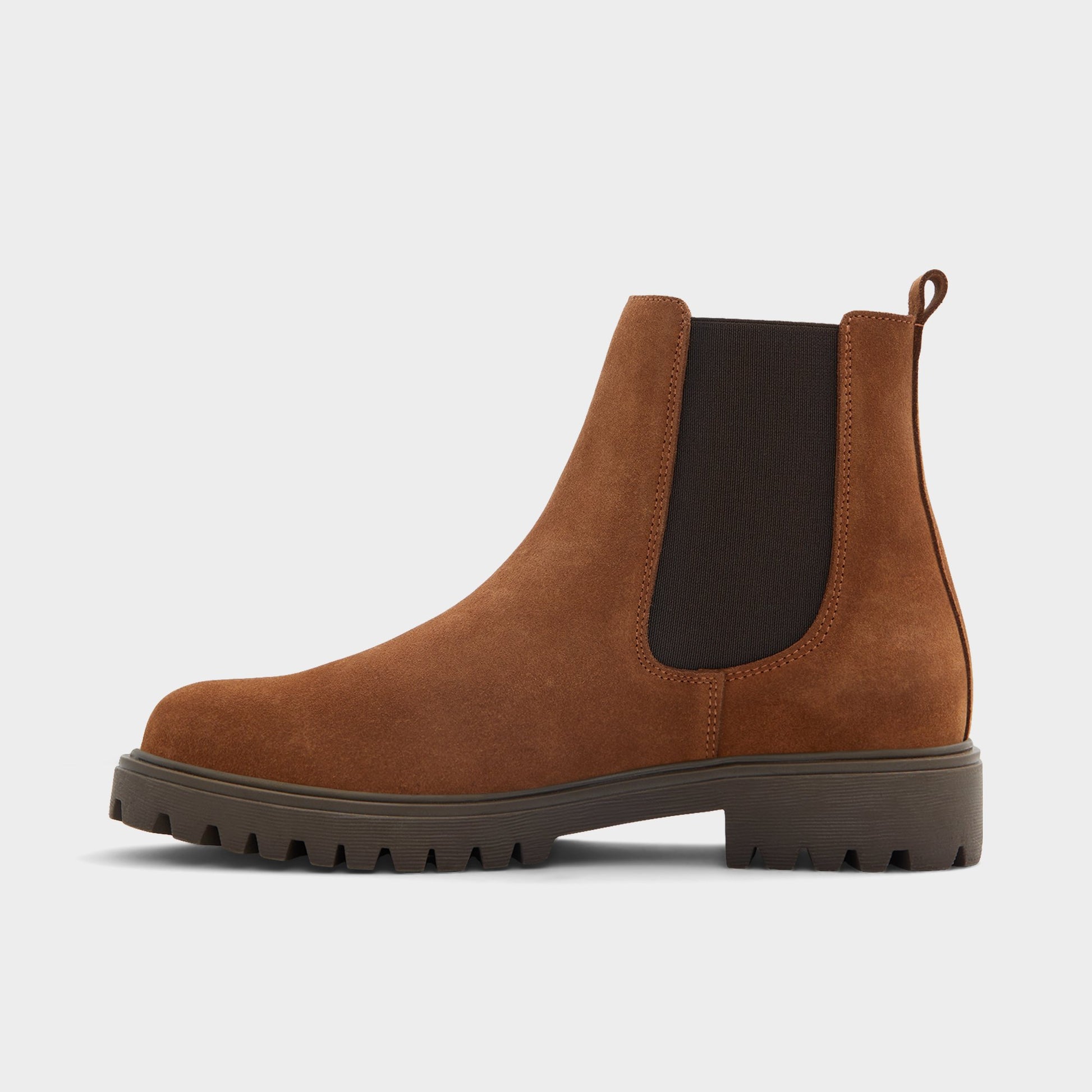 Vue latérale de Marron Foncé Adalitlan Botte Chelsea