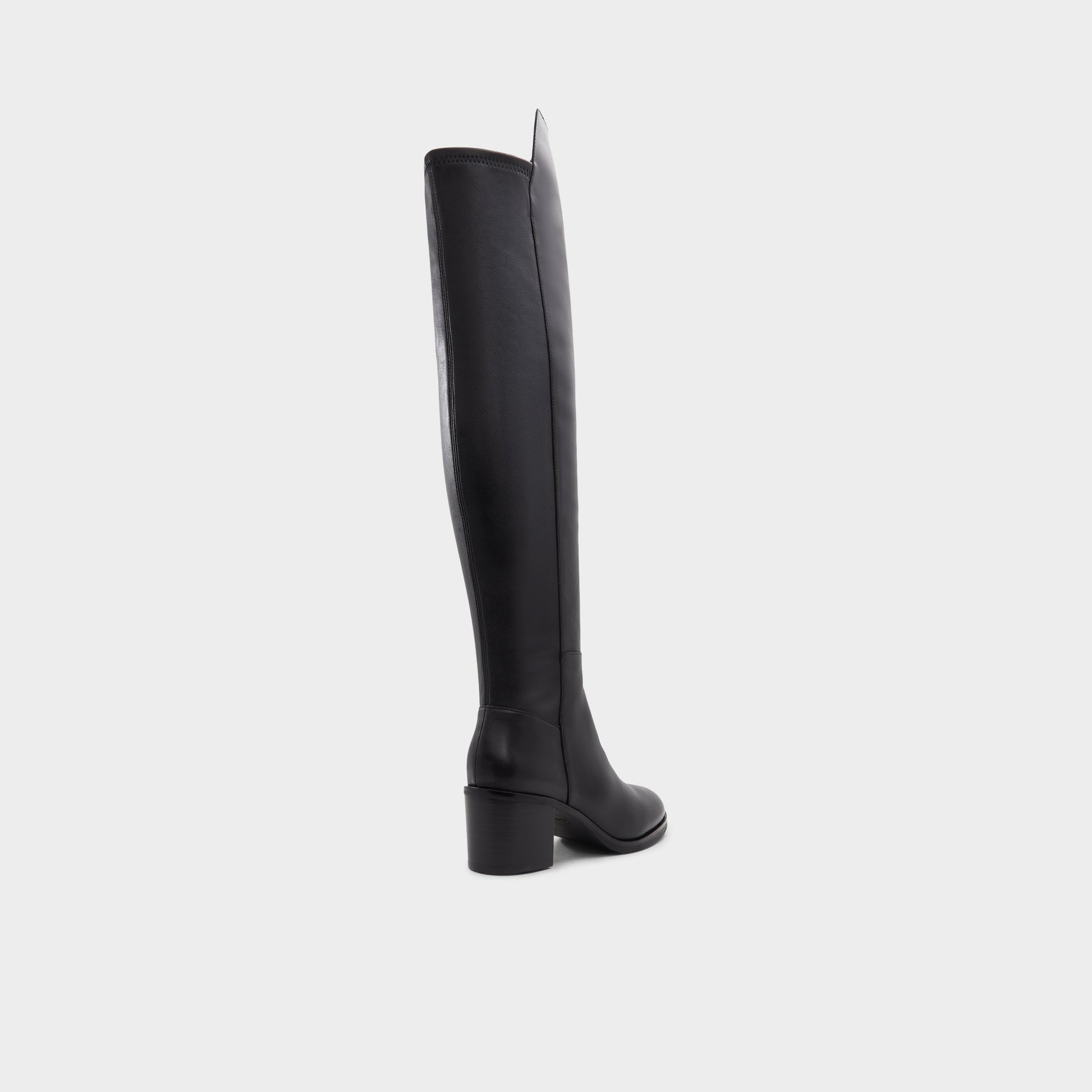 Three-quarter angle of Black Aalinah Knee-high boot's back side