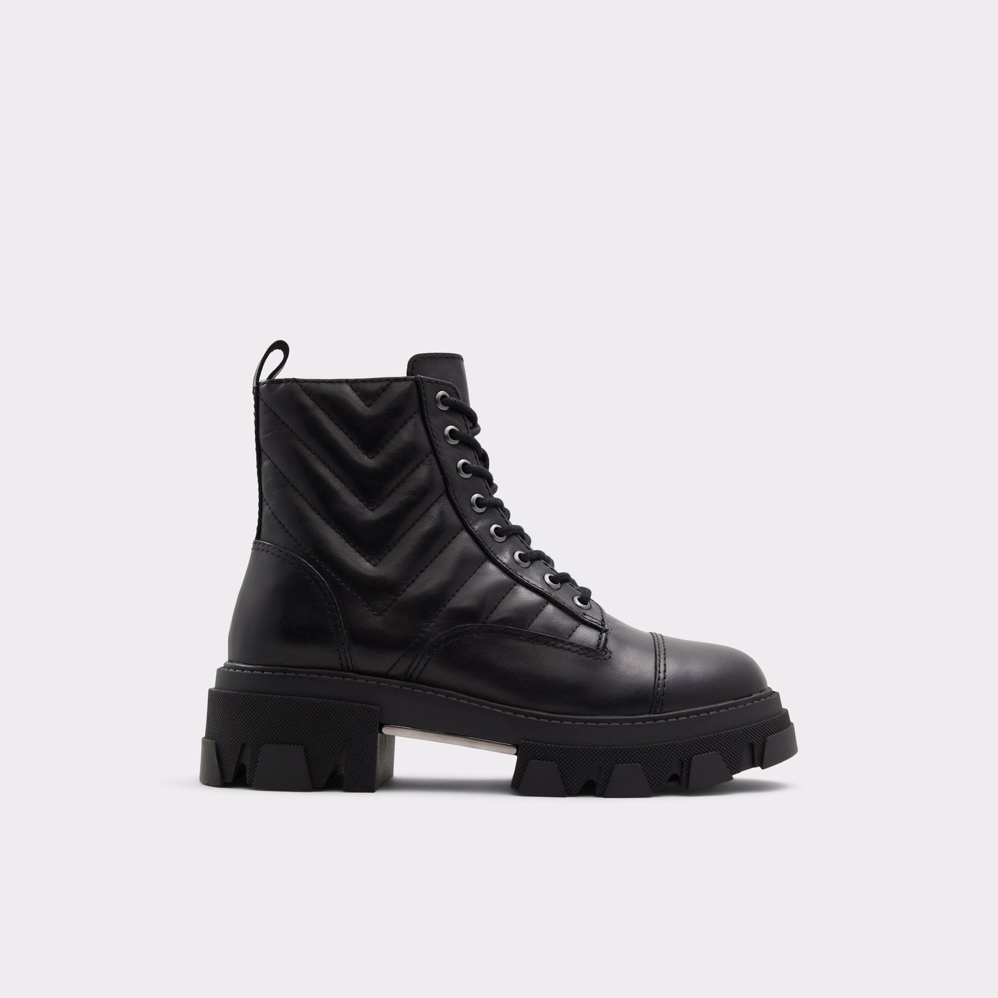 Main View of Black Montrose Combat ankle boot for Womens