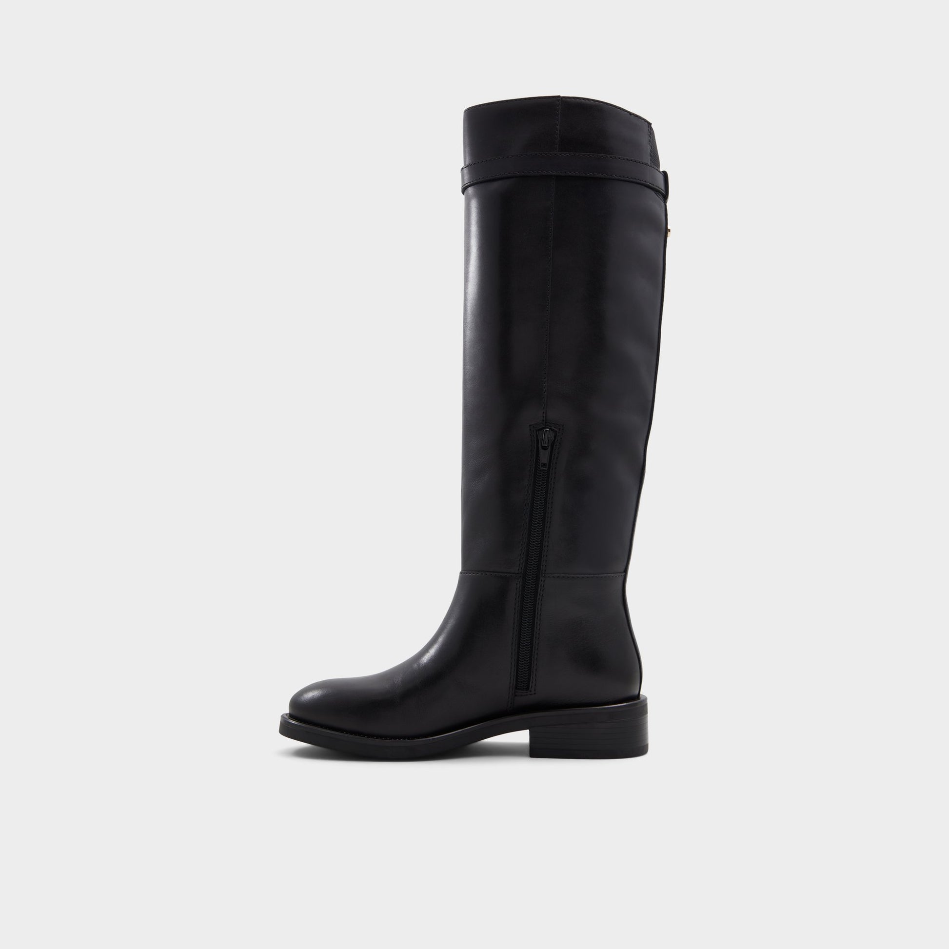 Side view of Black Loreina Riding boot