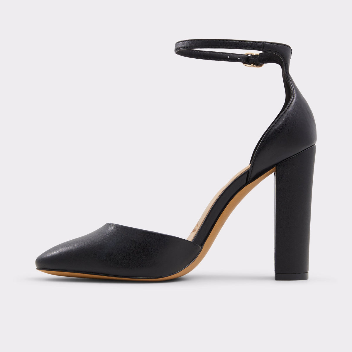 Vue latérale de Noir Eowelagan Chaussure à talon haut à lanières
