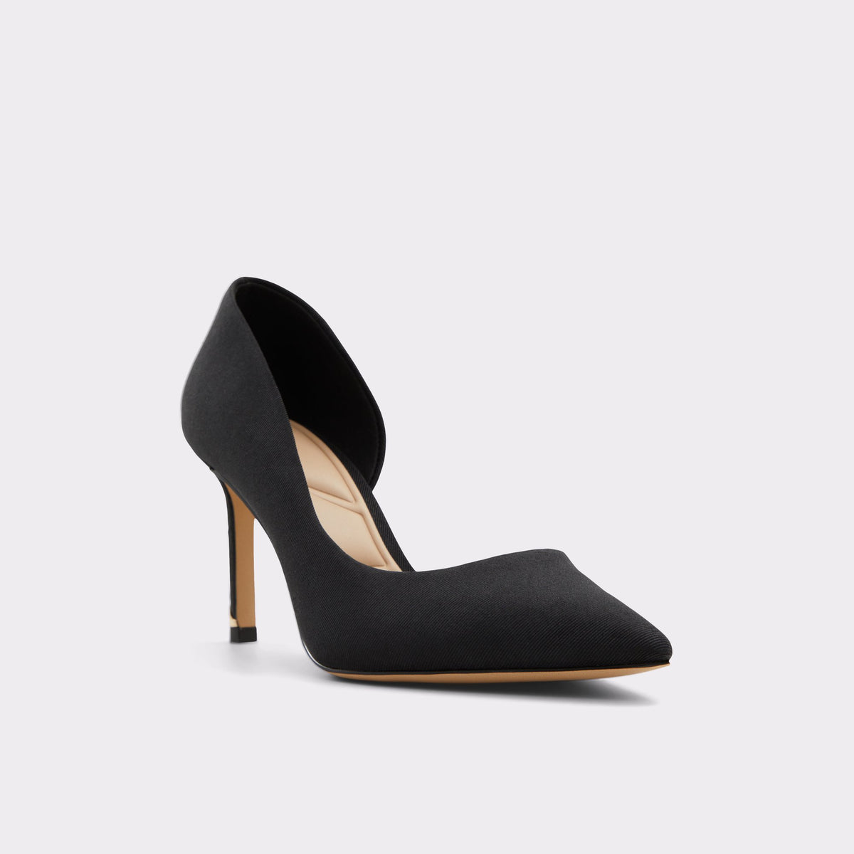 Three-quarter angle of Other Black Candace Black stiletto Pump's front side