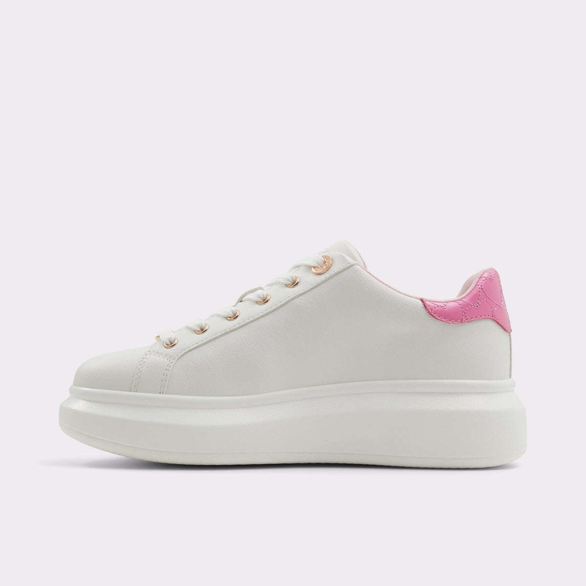 Side view of Pink Heartstep Low top sneaker