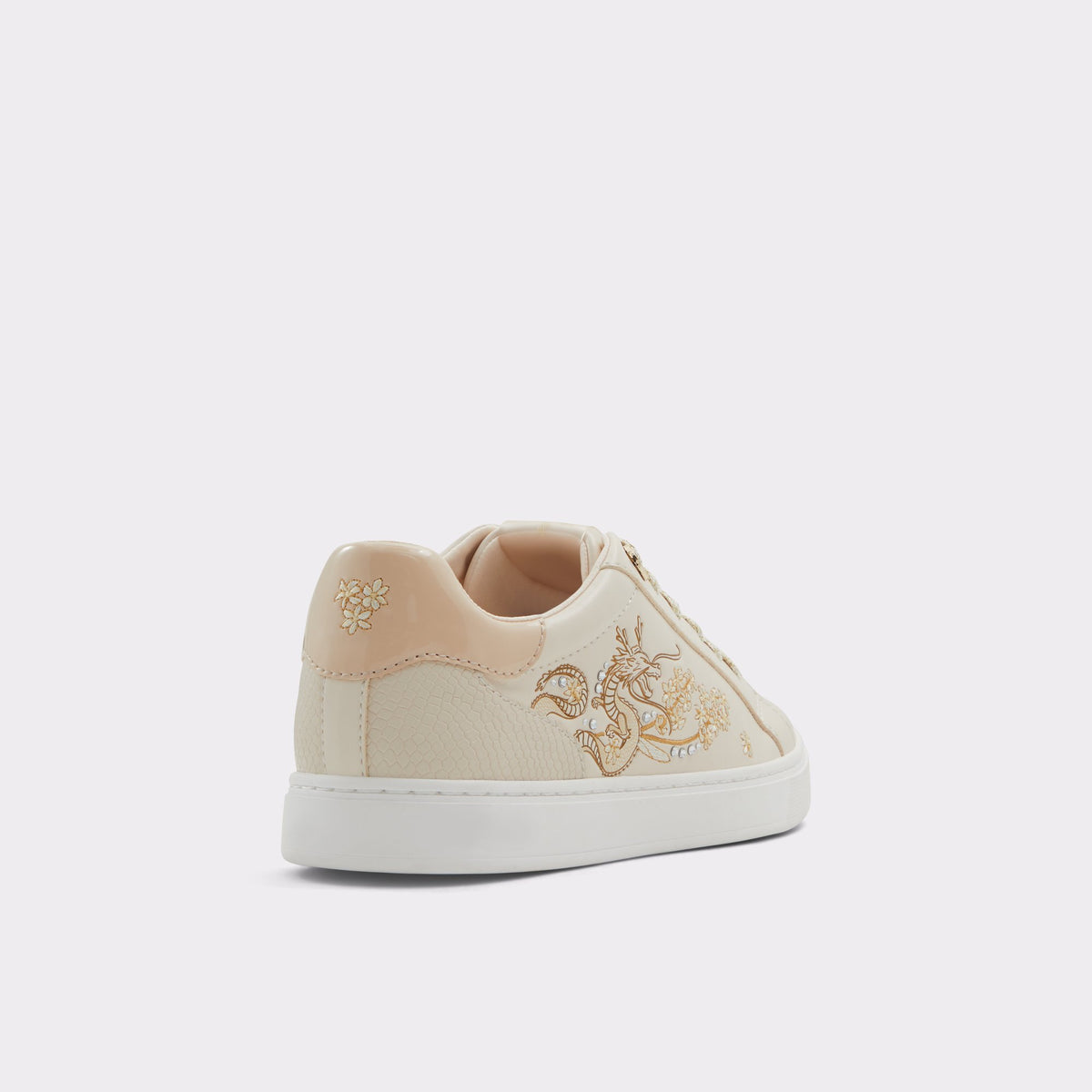 Three-quarter angle of Beige Kaida 's back side