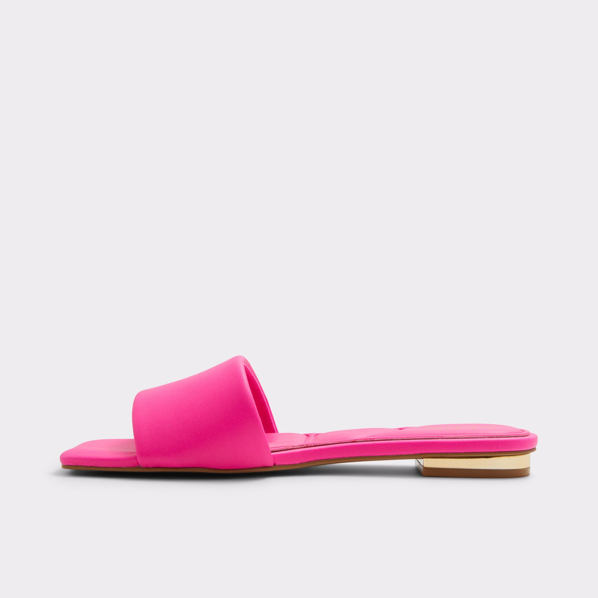 Side view of Open Pink Bentariel Slide sandal