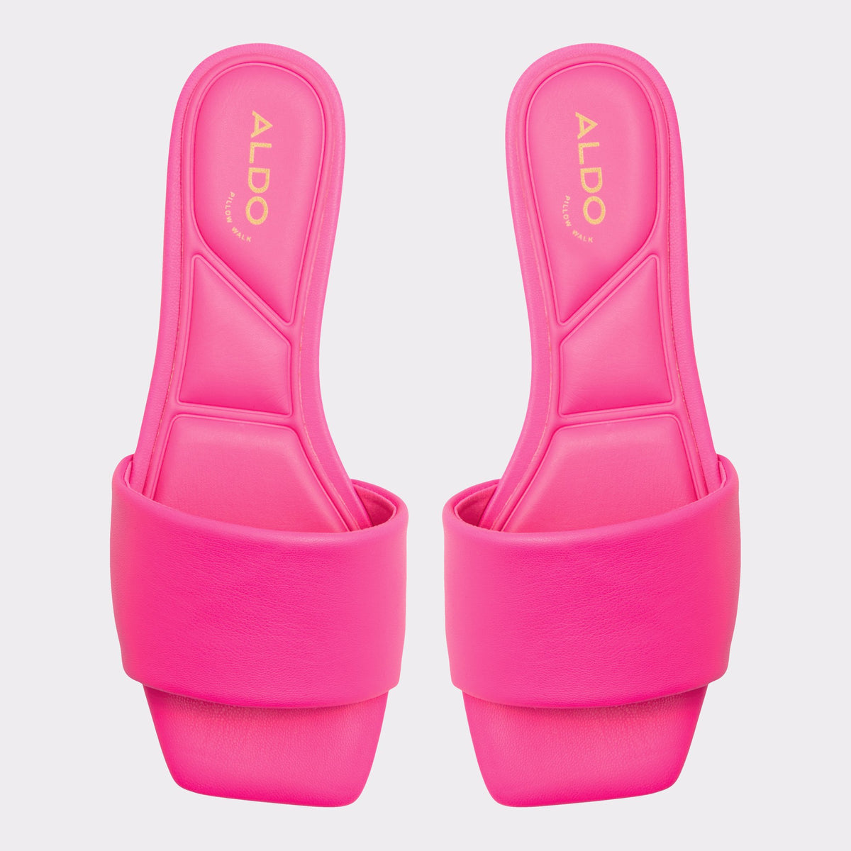 Top-down view of the Open Pink Bentariel Slide sandal