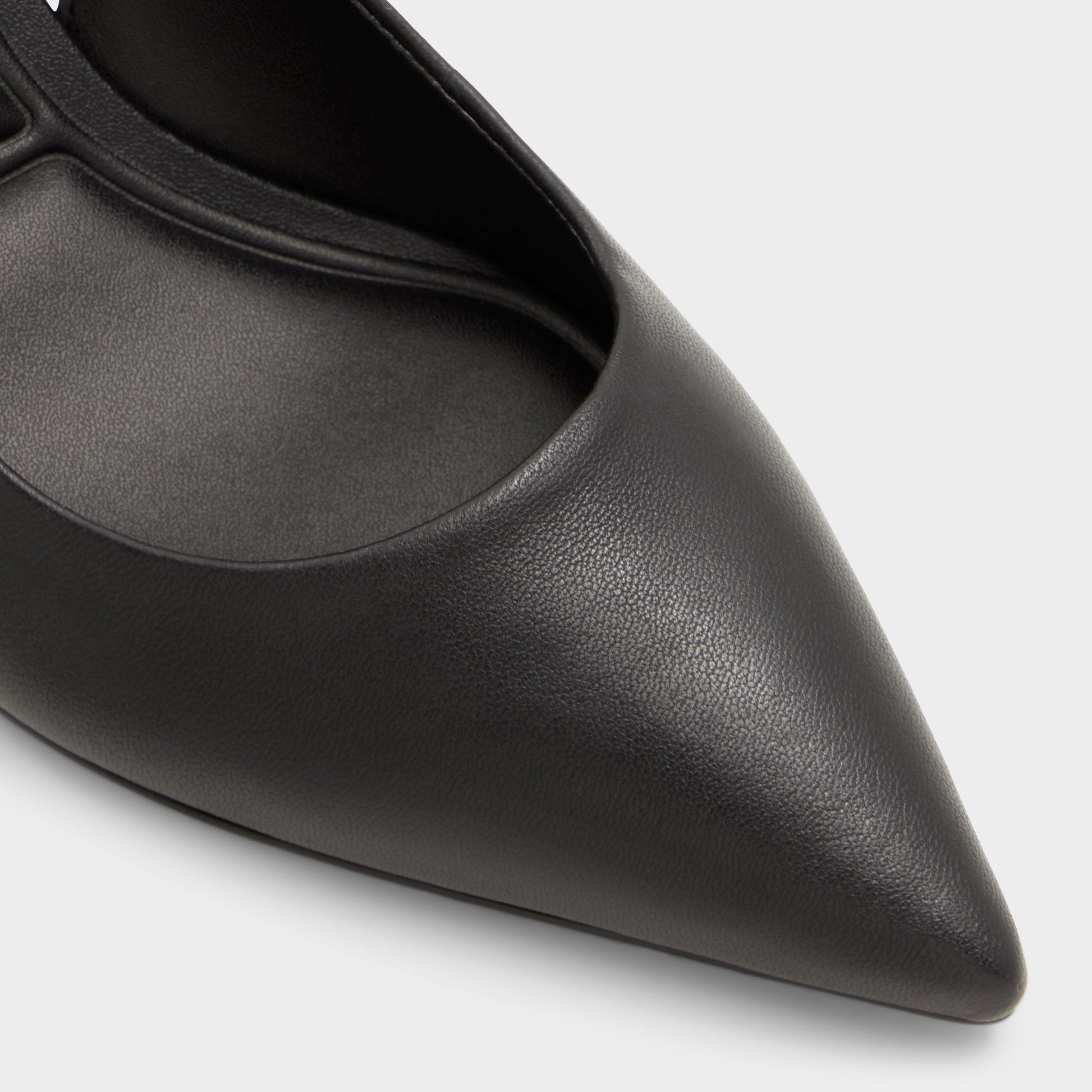 Close-up of the Black Uliana Slingback heel
