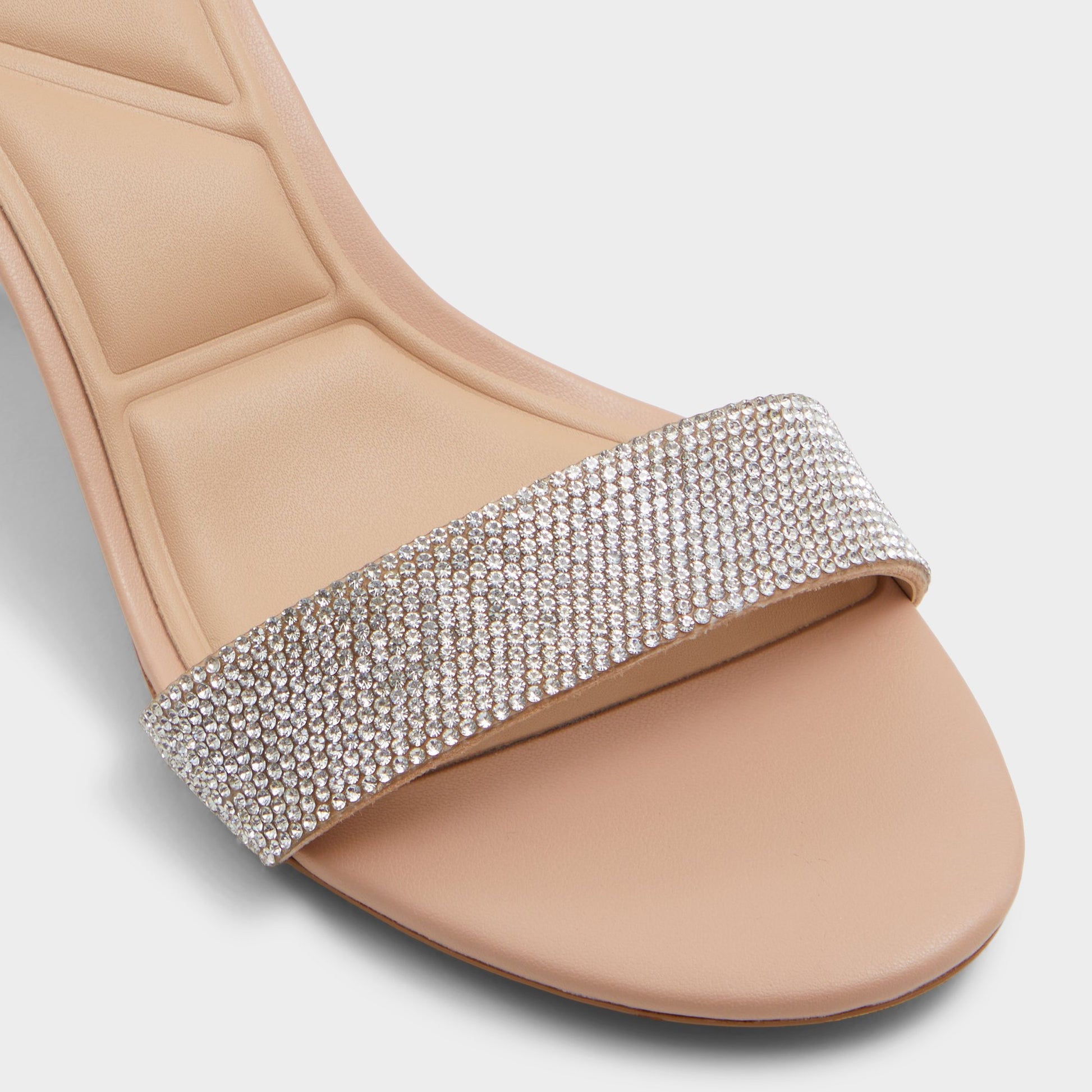 Close-up of the Bone Pristine Strappy sandal