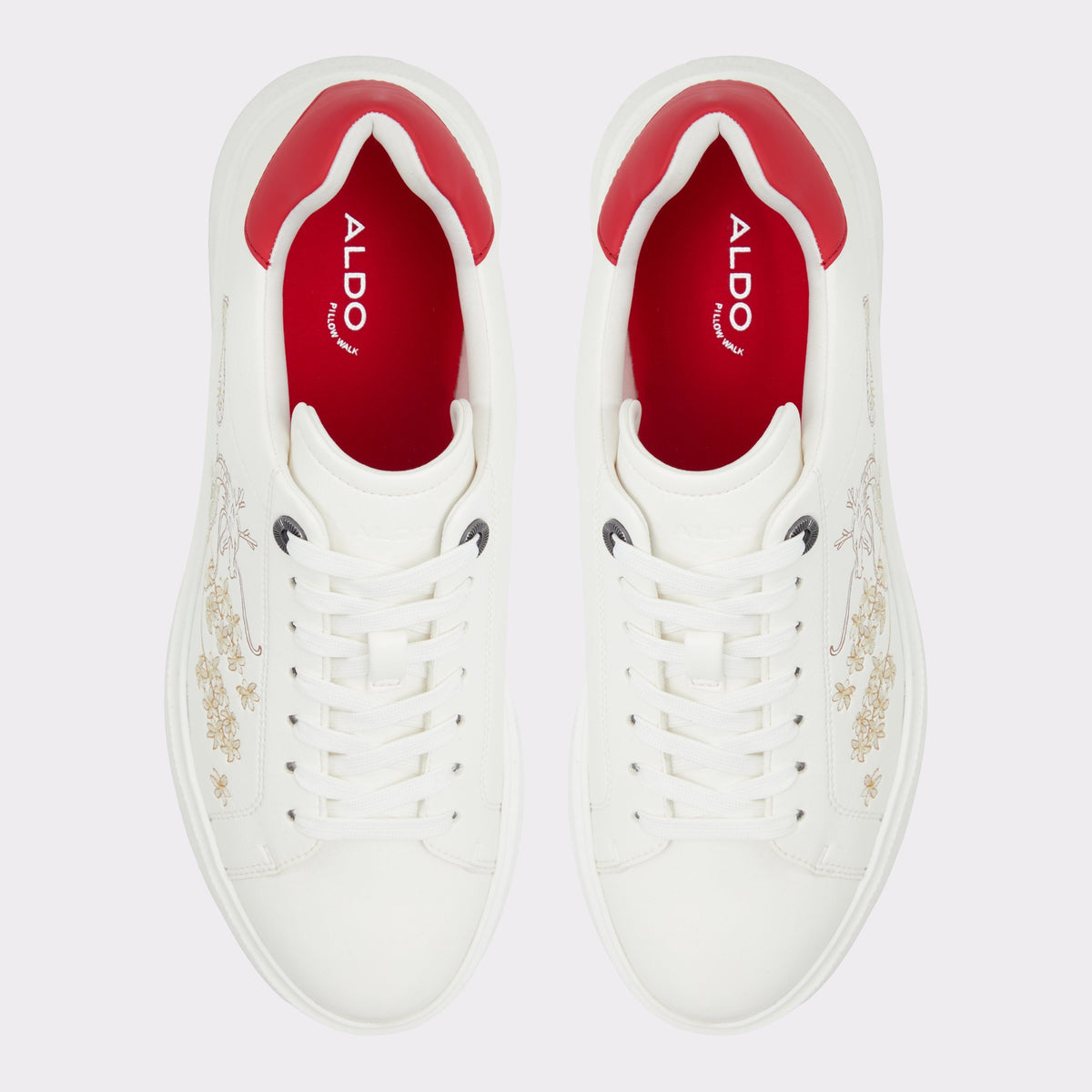 Top-down view of the White Daxton Low top sneaker