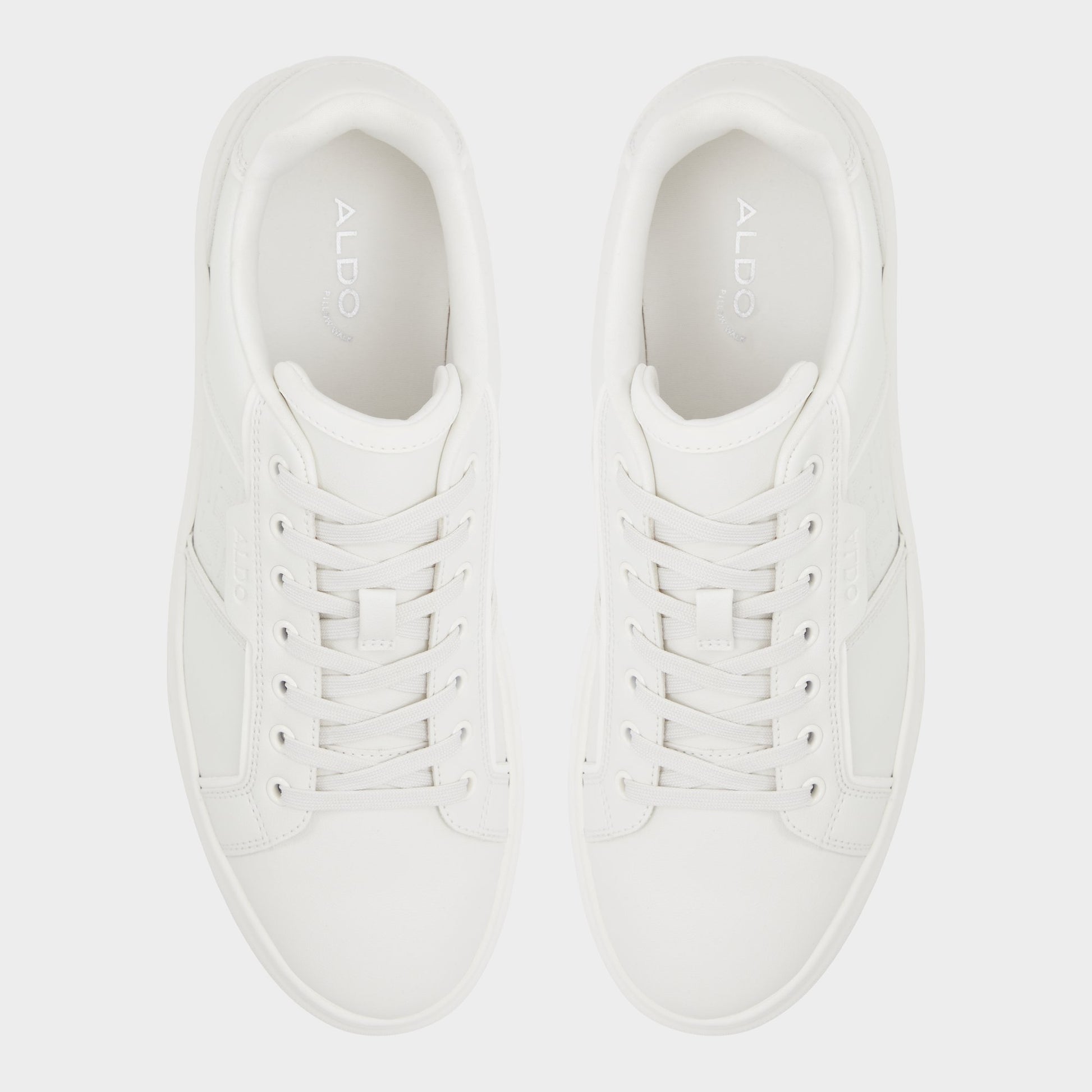 Top-down view of the White/Bone Courtline Low top sneaker