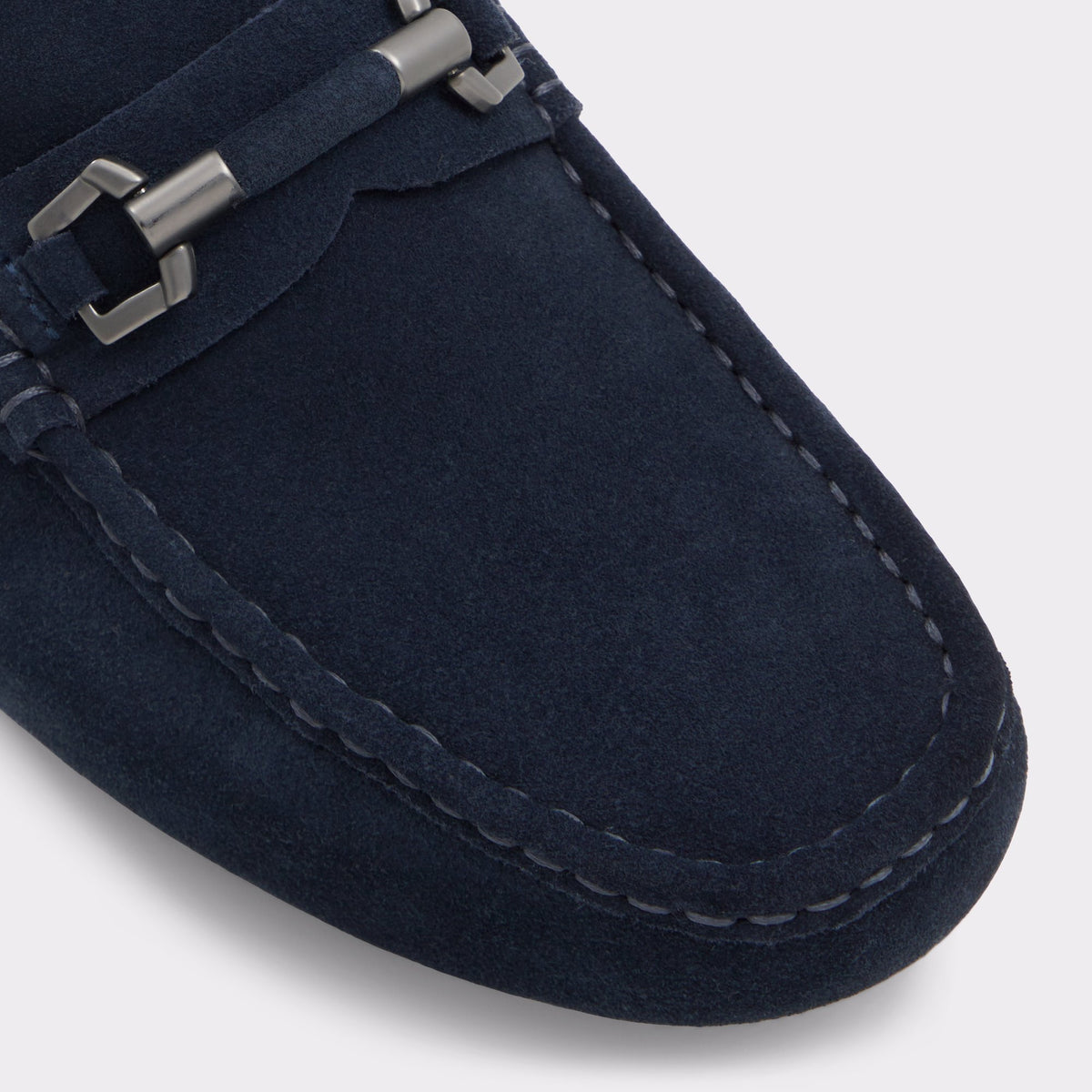 Close-up of the Navy Cairns Driving shoe