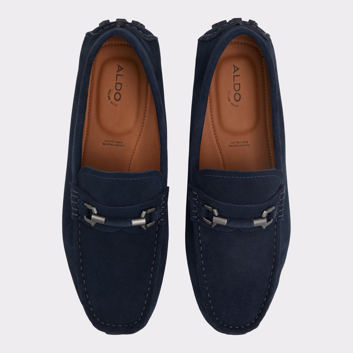 Top-down view of the Navy Cairns Driving shoe