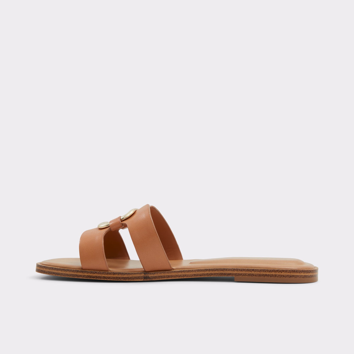 Side view of Dark Beige Nydaokin Slide sandal