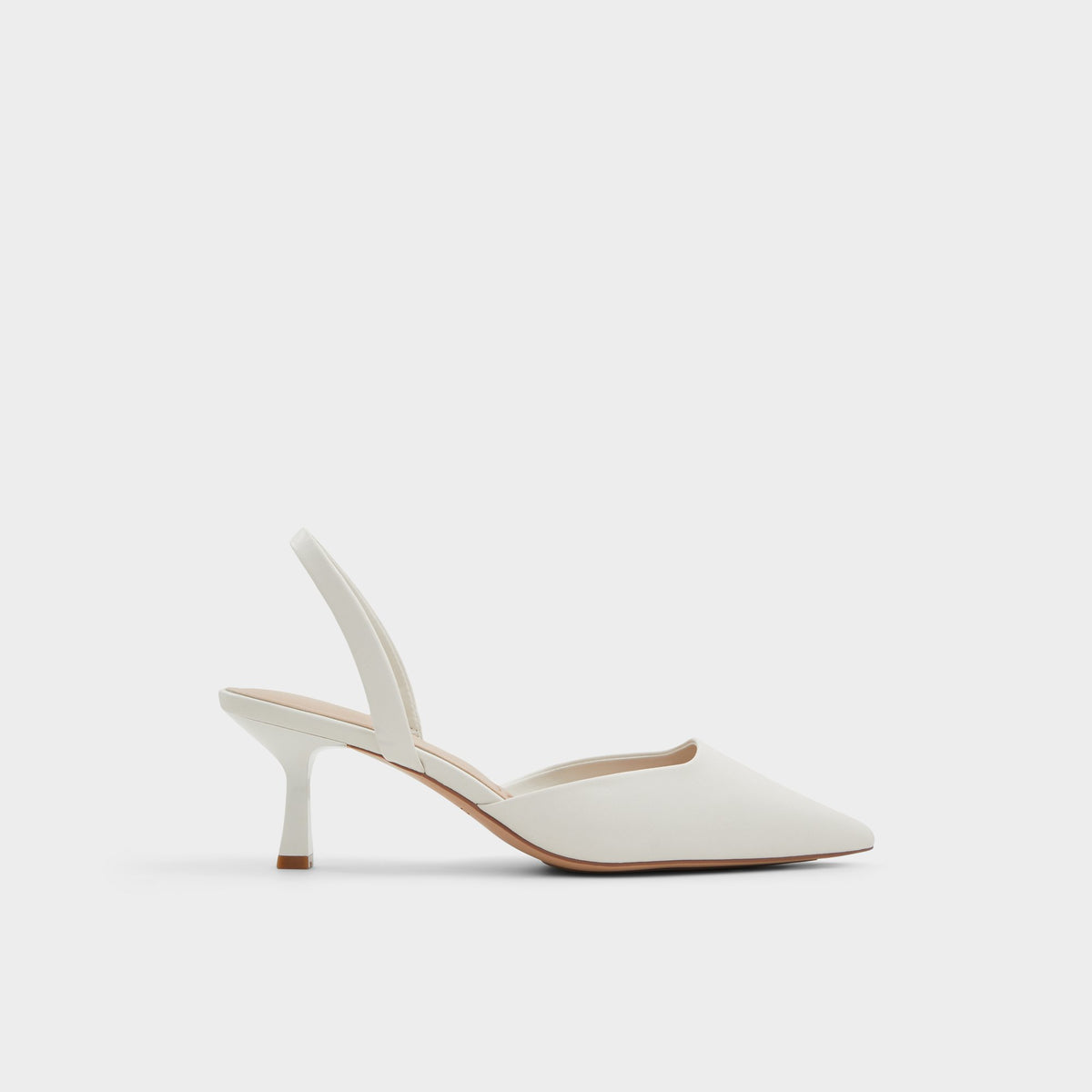 Main View of White/bone Gavedessi Slingback kitten heel for Womens