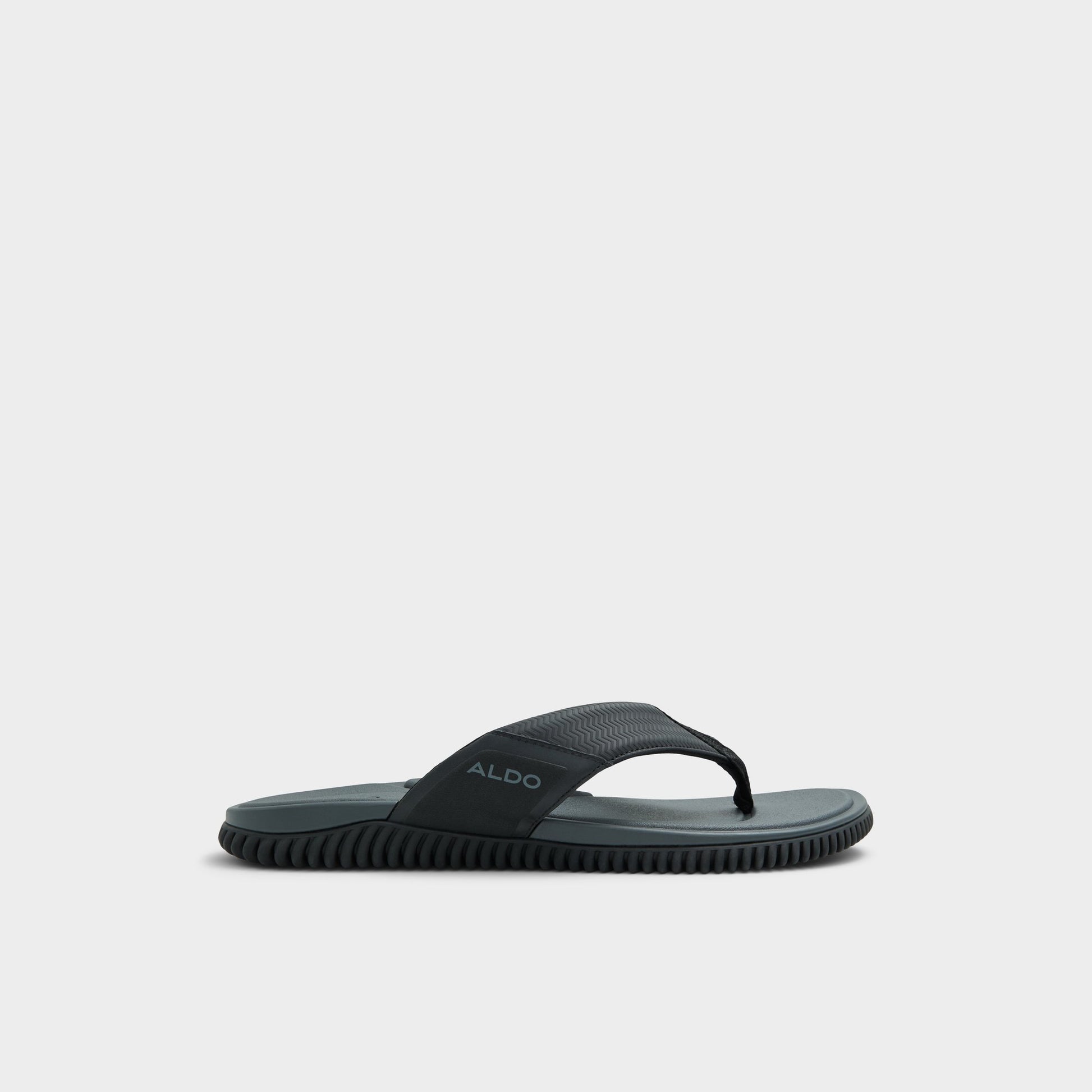 Vue principale de Noir Riptide Sandale tong pour Hommes