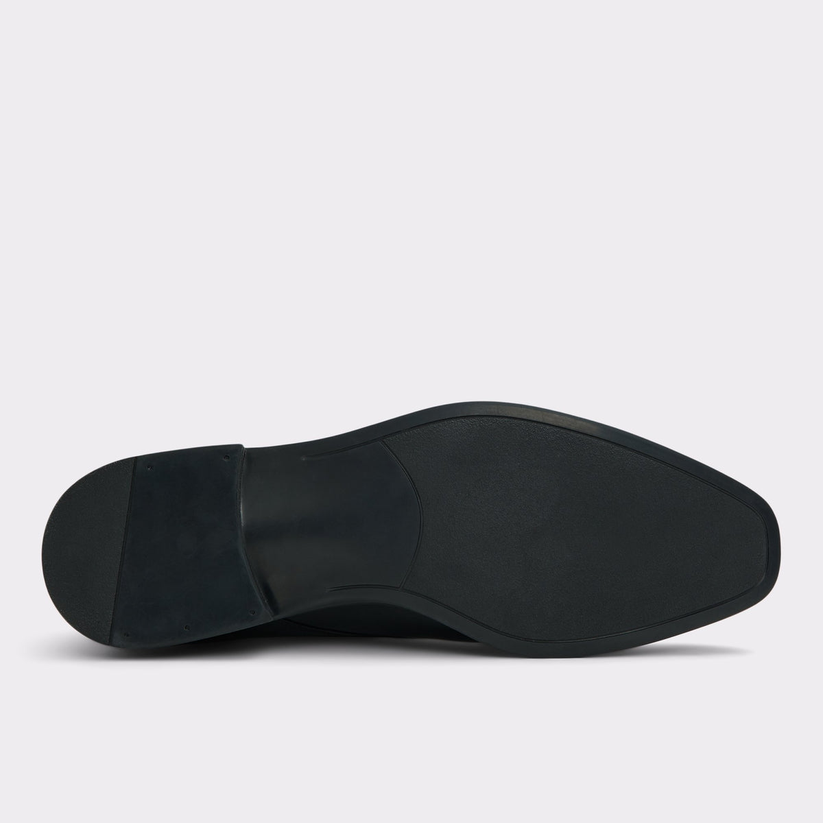 Vue de la semelle de Noir Chip Mocassin double boucle