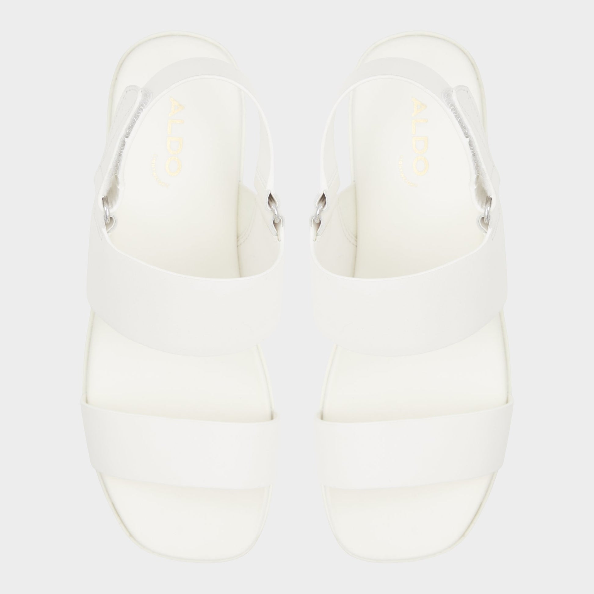 Top-down view of the Other White Thila Wedge sandal