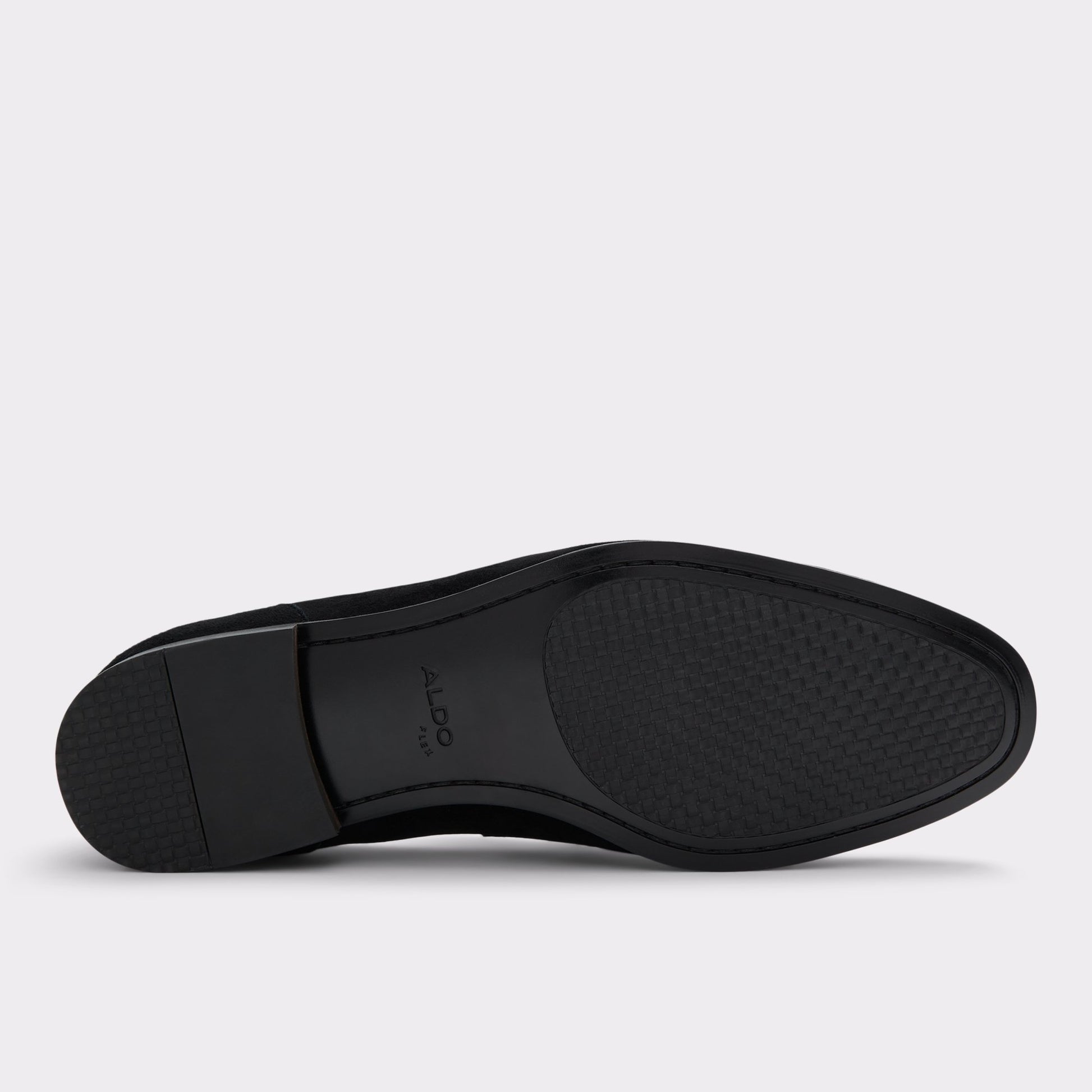View of Open Black Marinho Loafer's sole