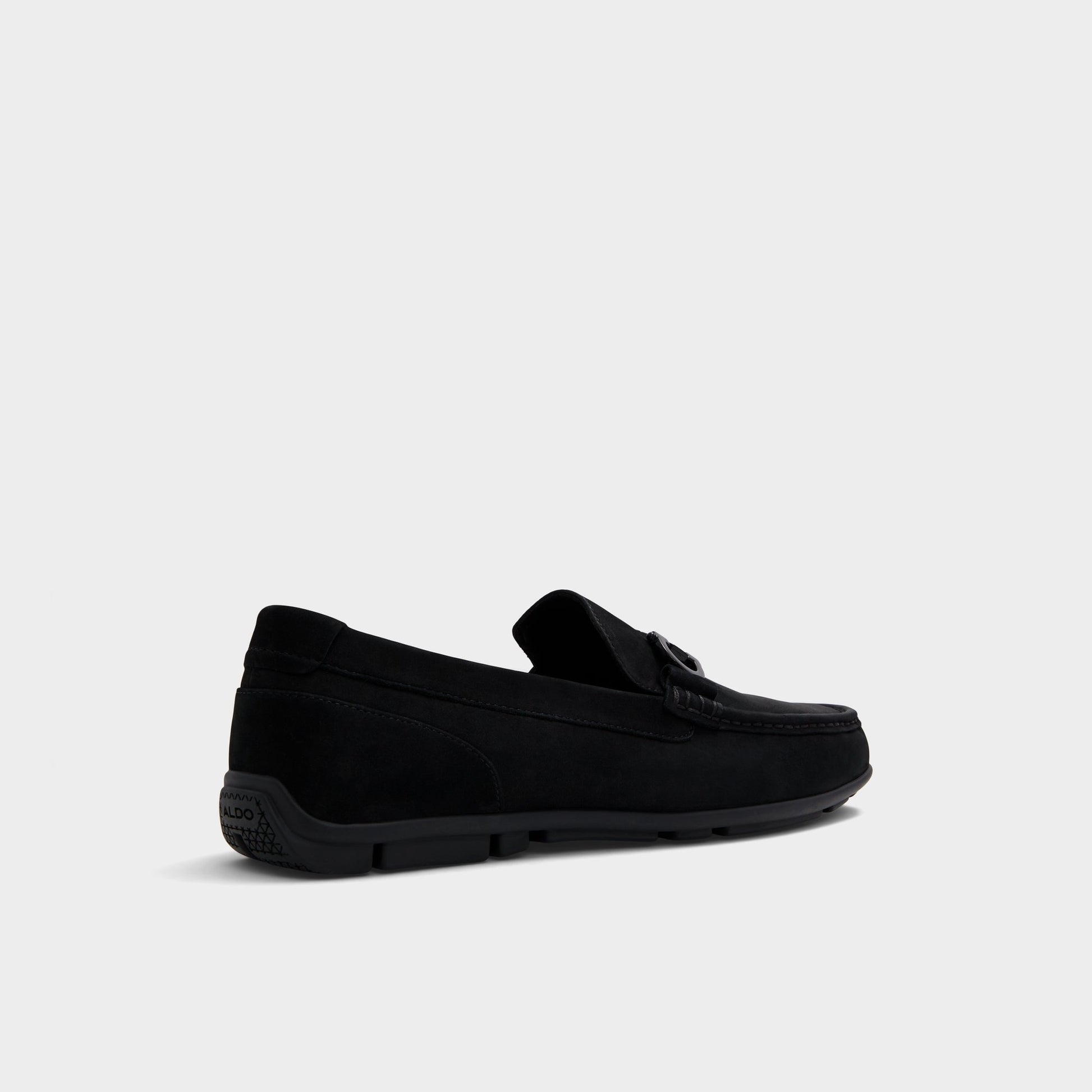 Three-quarter angle of Black Orlovoflexx Driving shoe's back side
