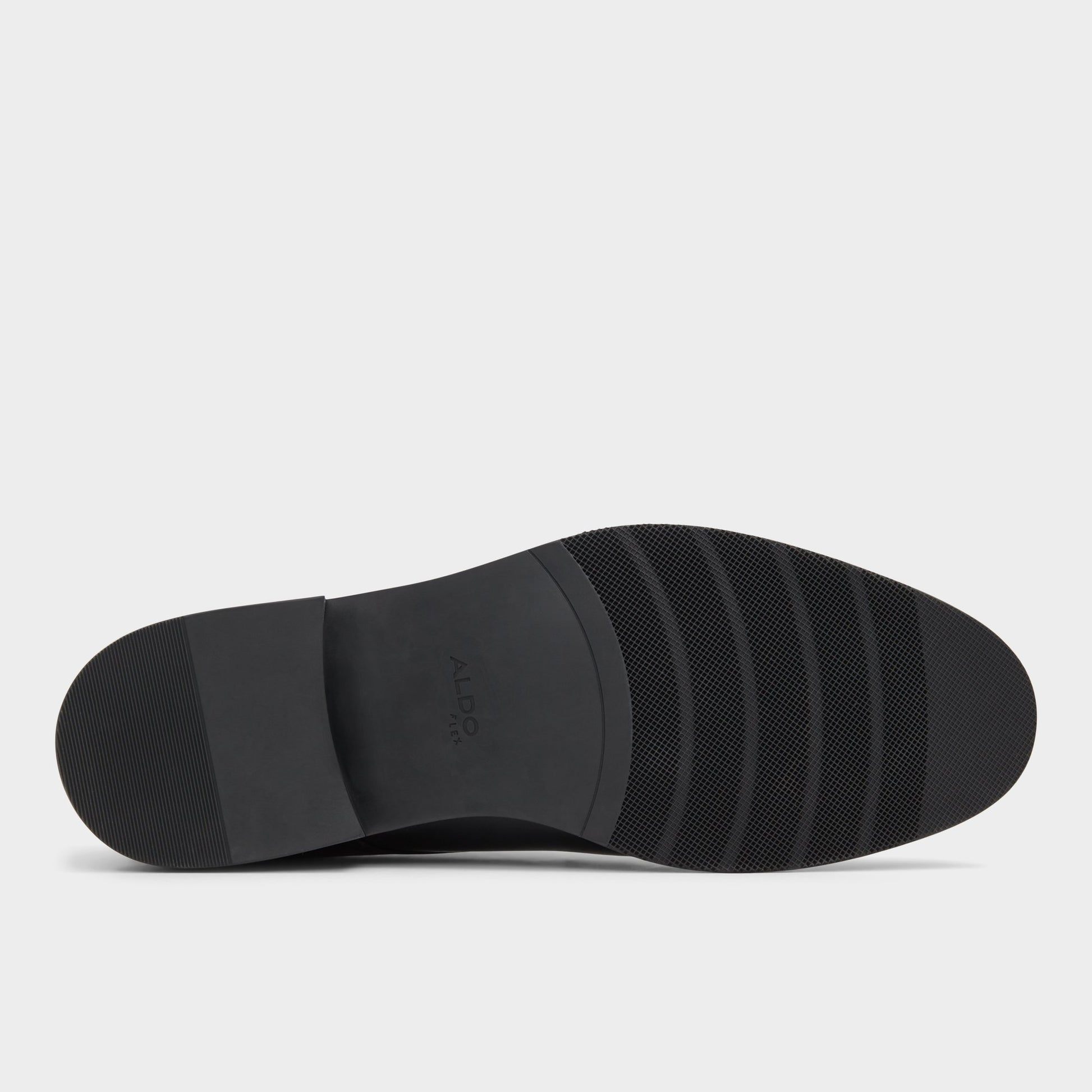 View of Black Hanfordd Oxford shoe's sole