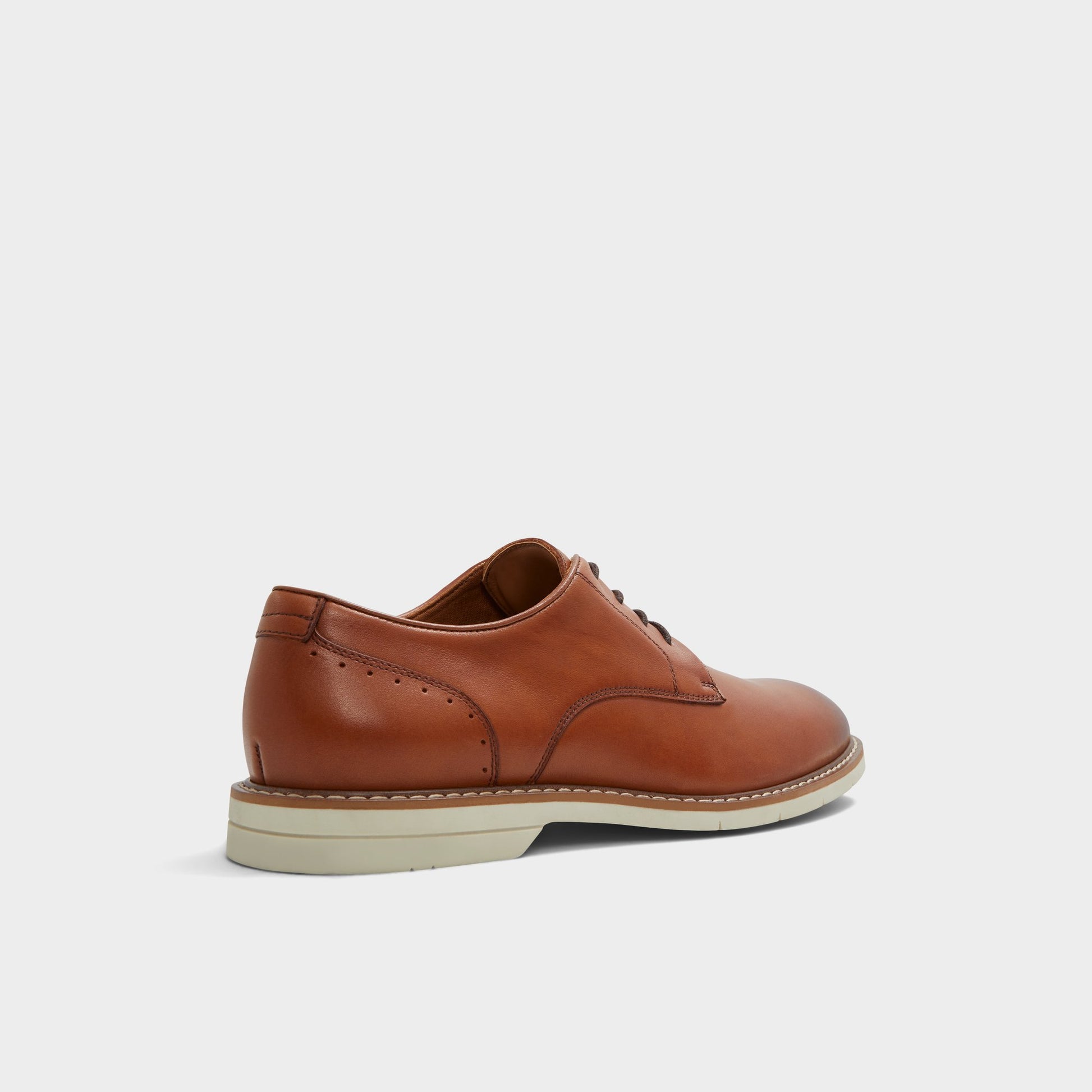 Three-quarter angle of Cognac Faro Oxford shoe's back side