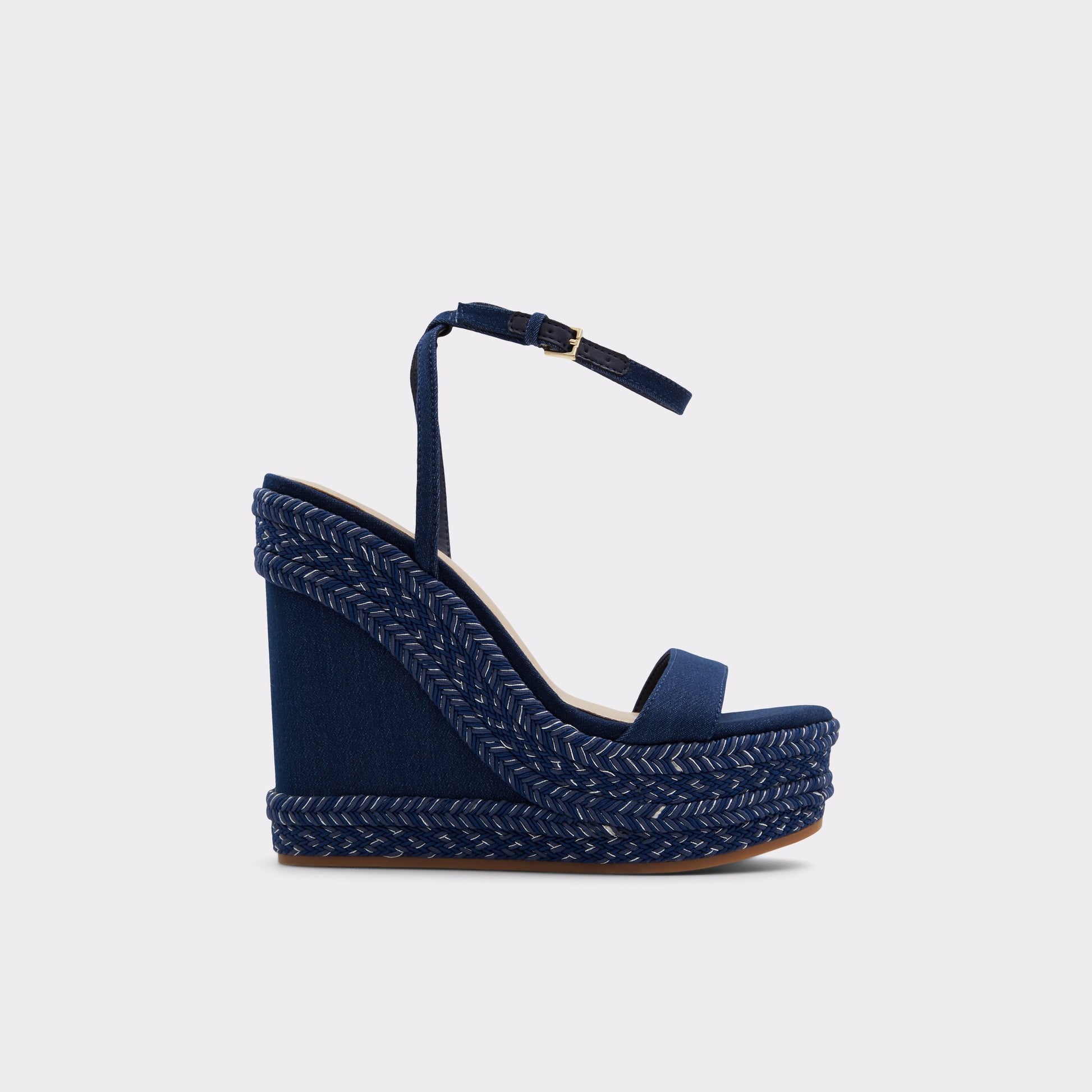 Main View of Medium Blue Marysol Wedge sandal for Womens