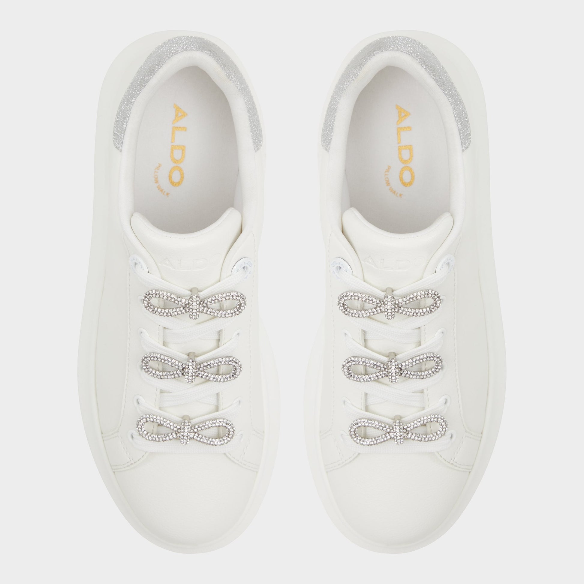 Top-down view of the White Merrick Low top sneaker