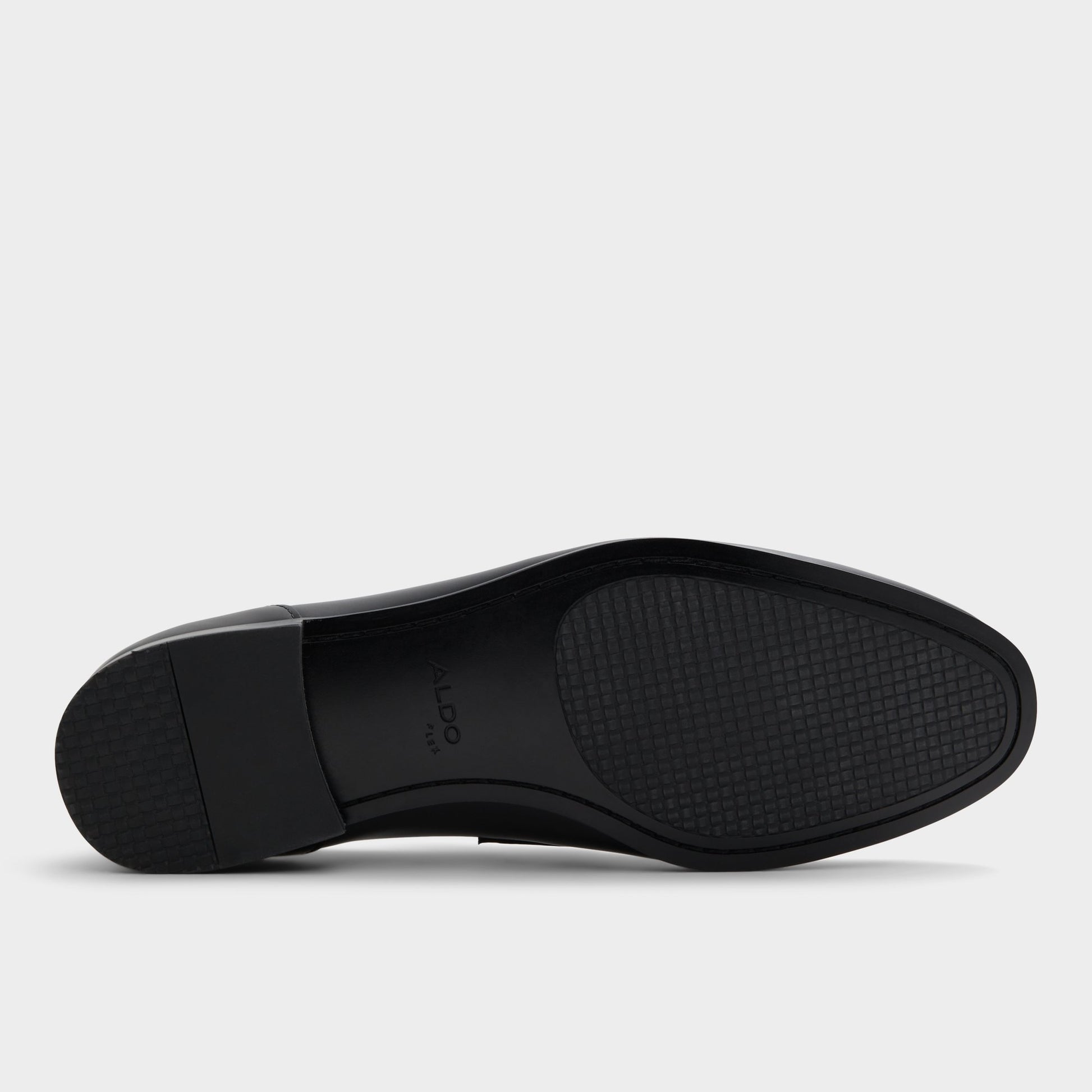 View of Open Black Marinho Loafer's sole
