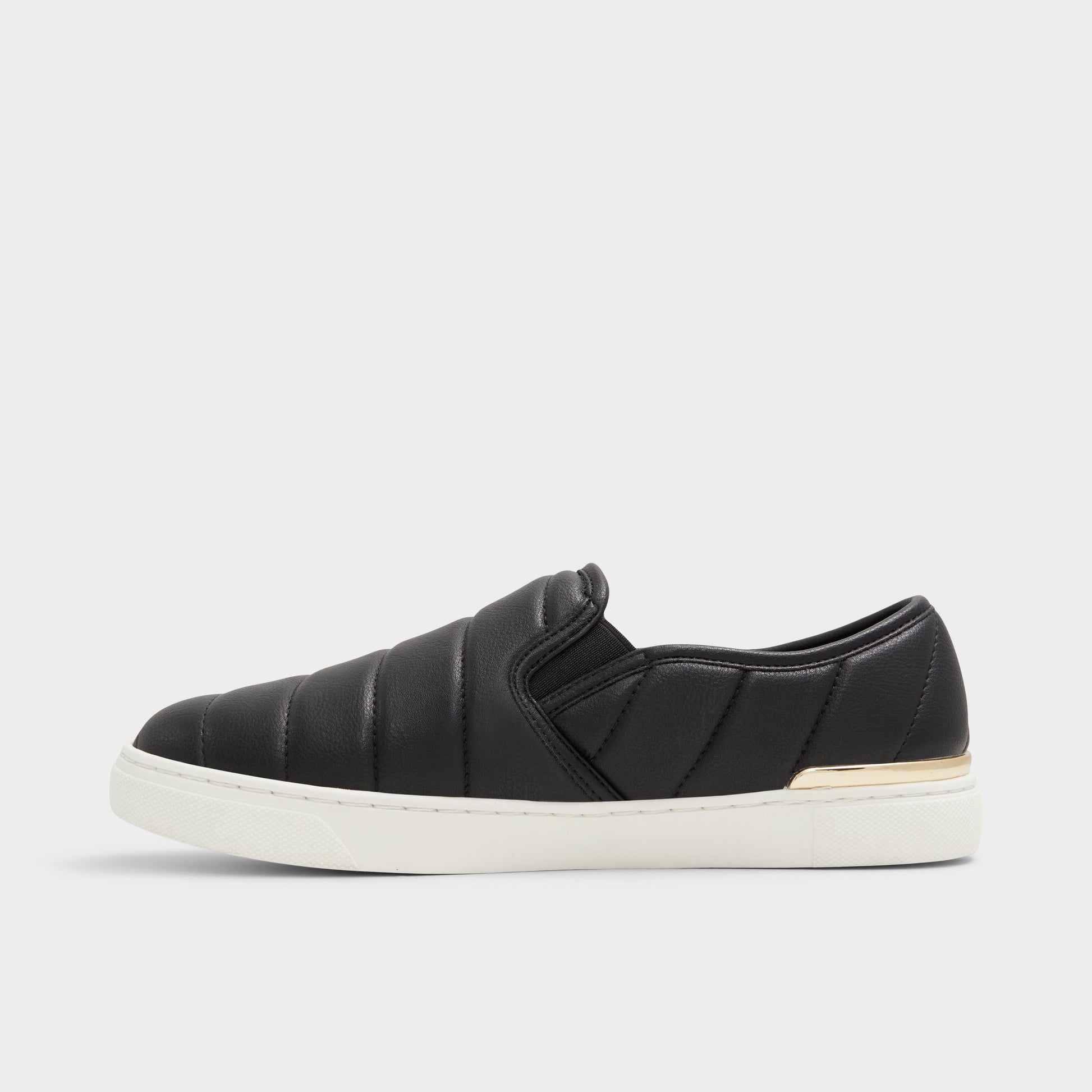 Side view of Black Julianne Slip-on sneaker