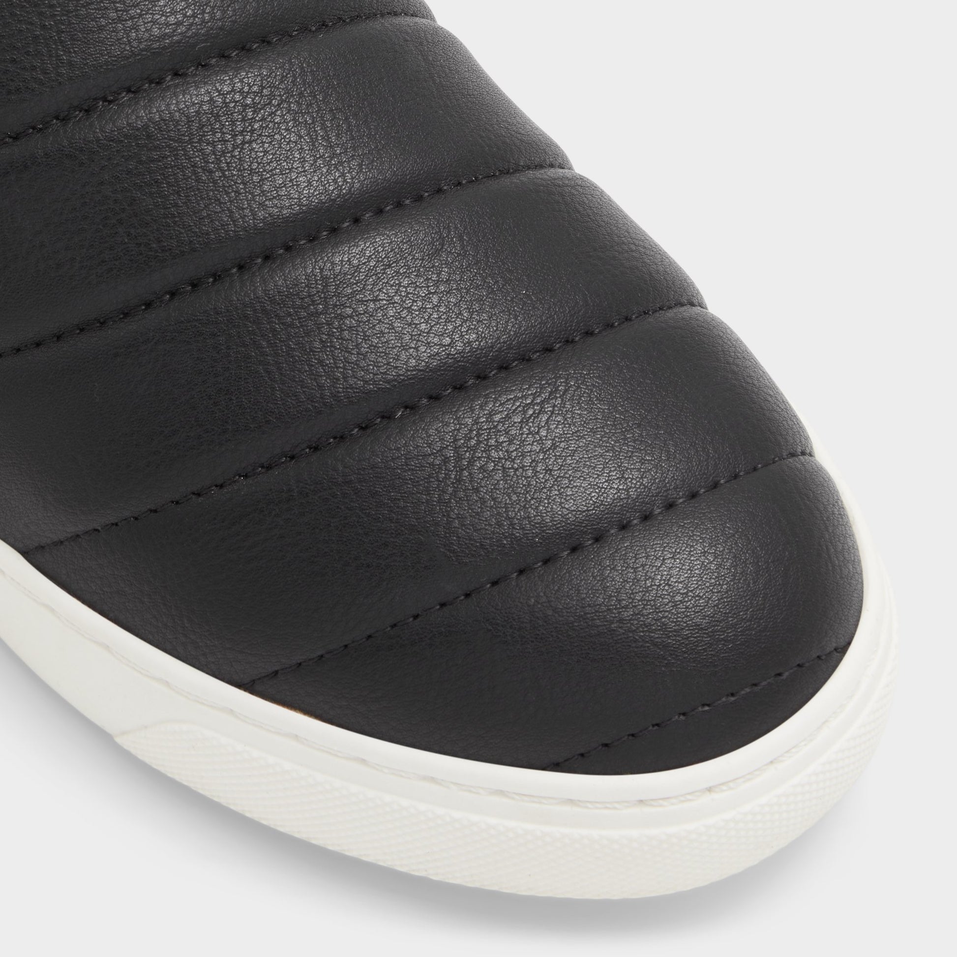 Close-up of the Black Julianne Slip-on sneaker