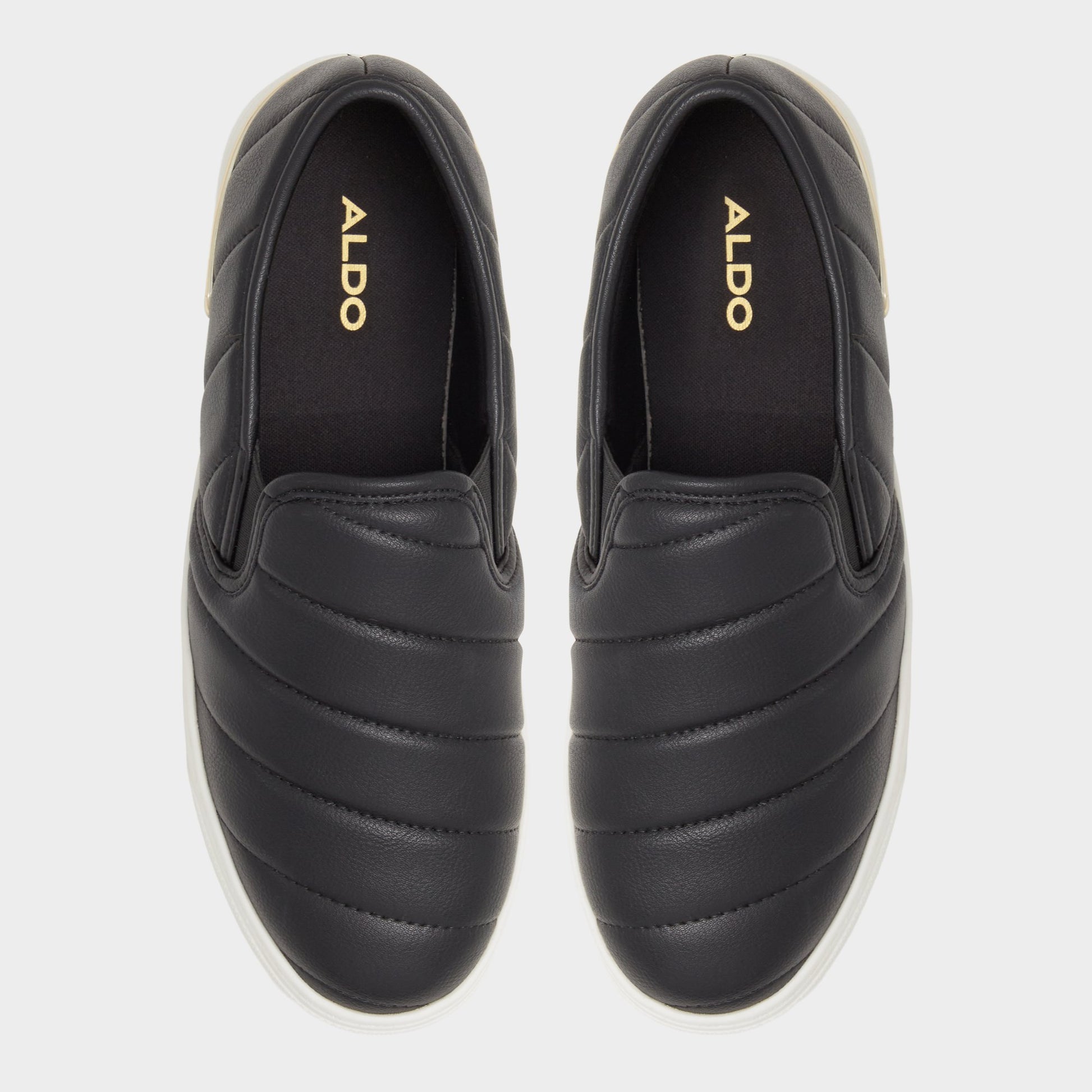 Top-down view of the Black Julianne Slip-on sneaker