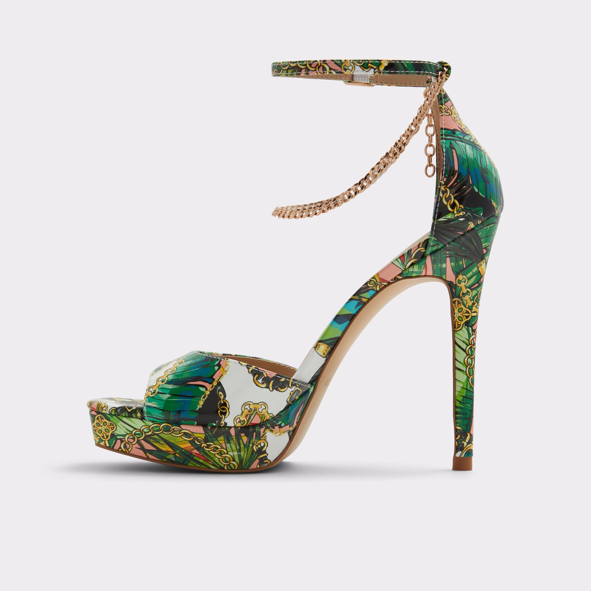 Side view of Multicolor Prisilla Strappy sandal