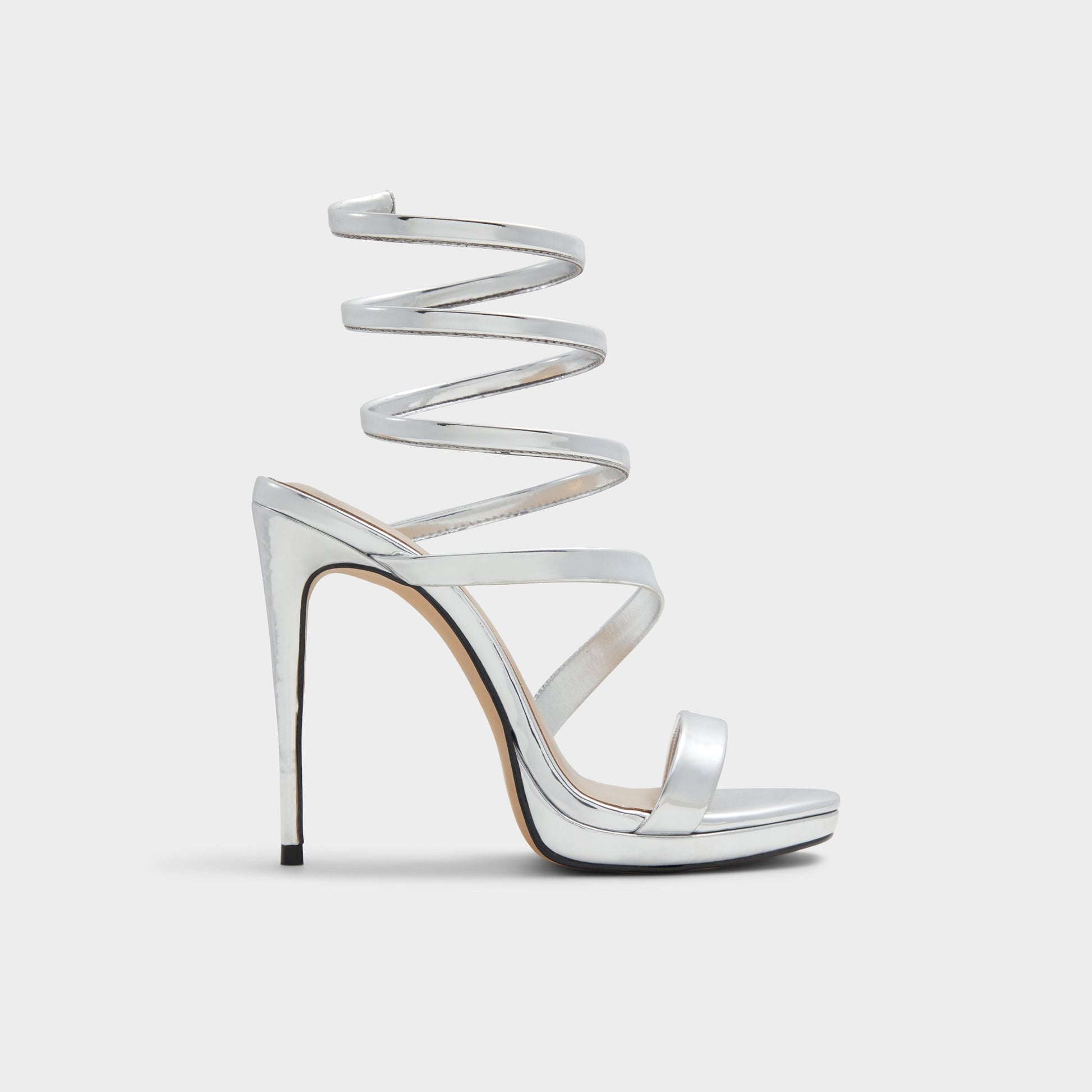 Main View of Silver Katswirl Strappy sandal for Womens