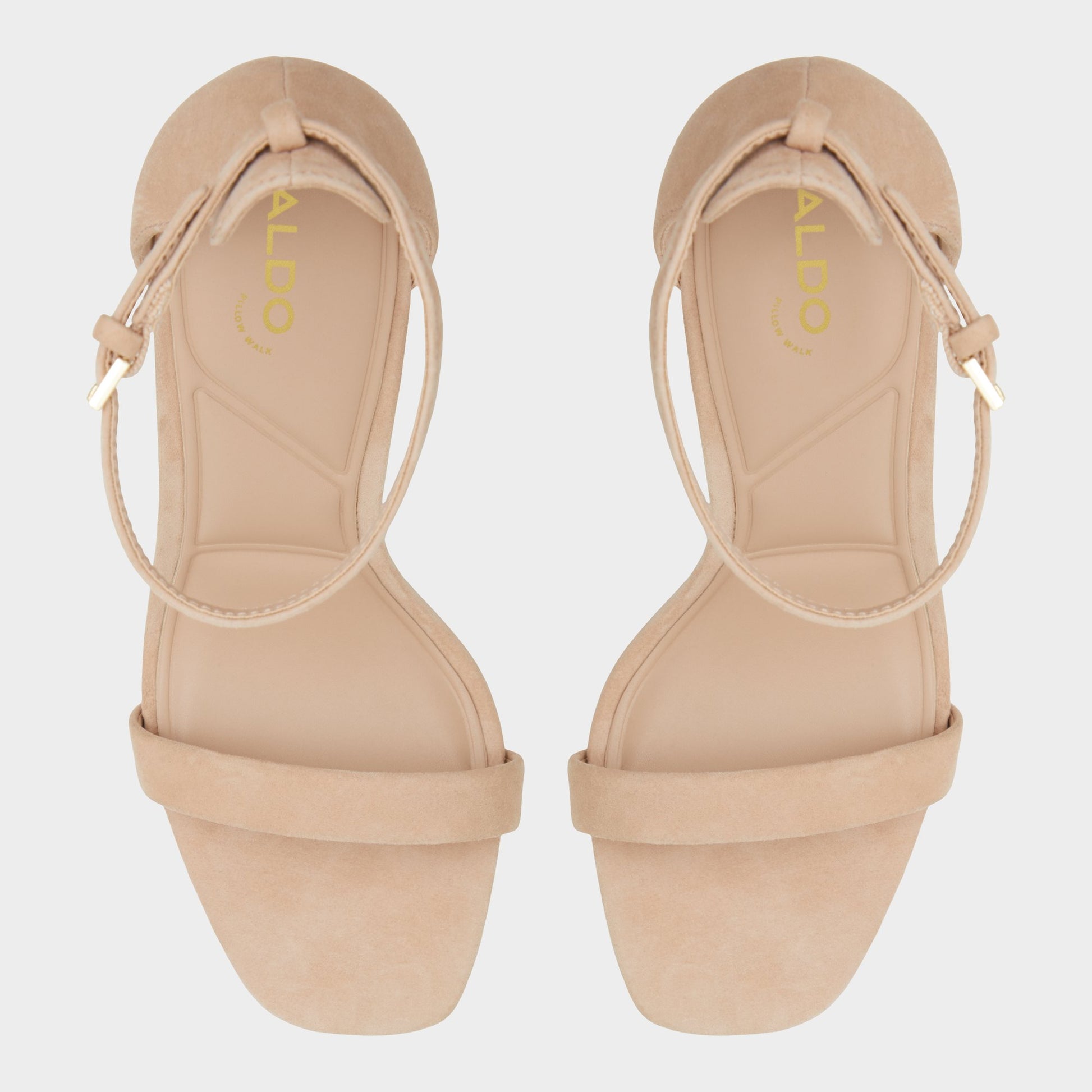 Top-down view of the Beige Hazelia Strappy sandal